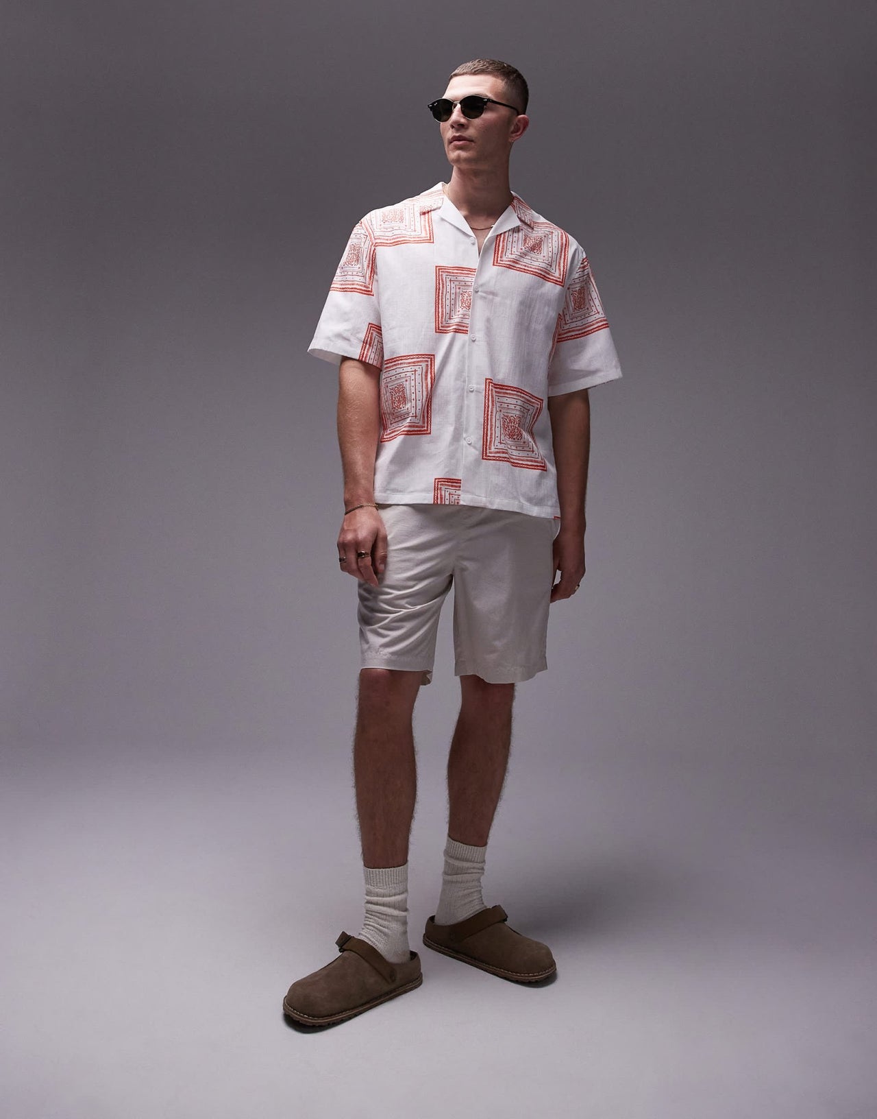 Topman elasticated waistband shorts in grey - ASOS Sample Sale