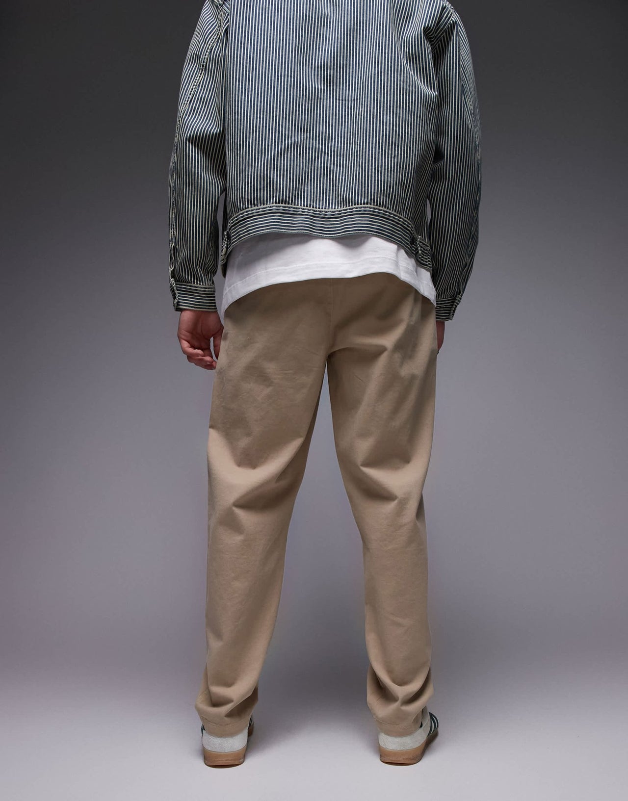 Topman essential baggy washed trousers in stone - ASOS Sample Sale