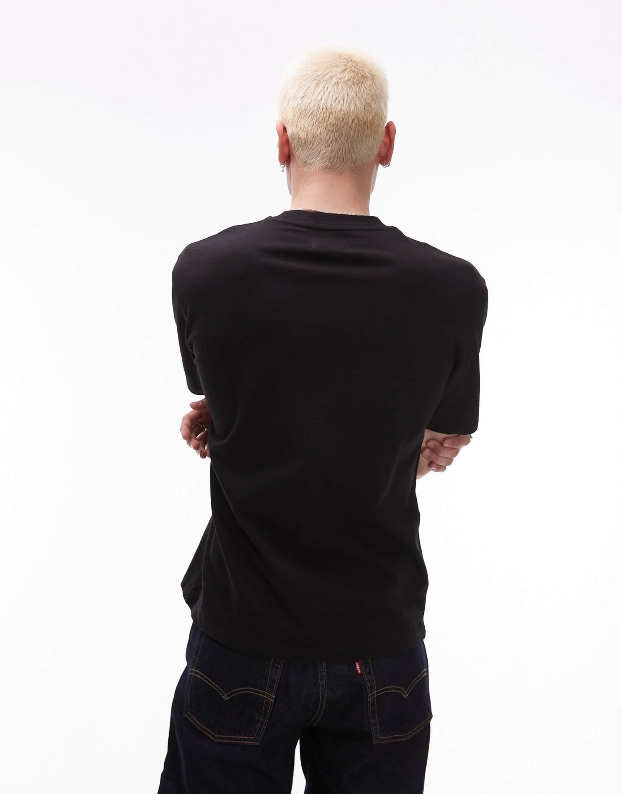 Topman heavyweight relaxed fit t-shirt with letter chenille embroidery in black - BLACK - ASOS Sample Sale