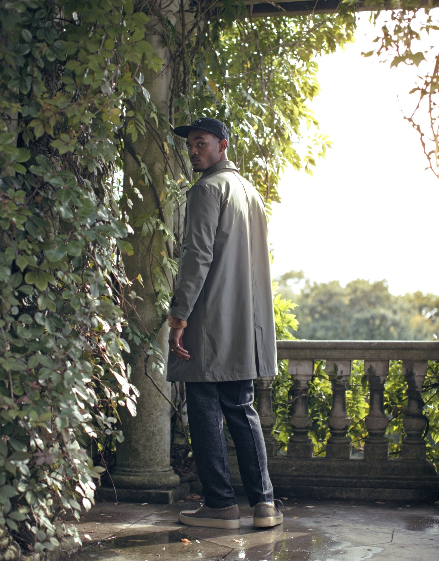 Topman hooded mac coat in khaki - ASOS Sample Sale