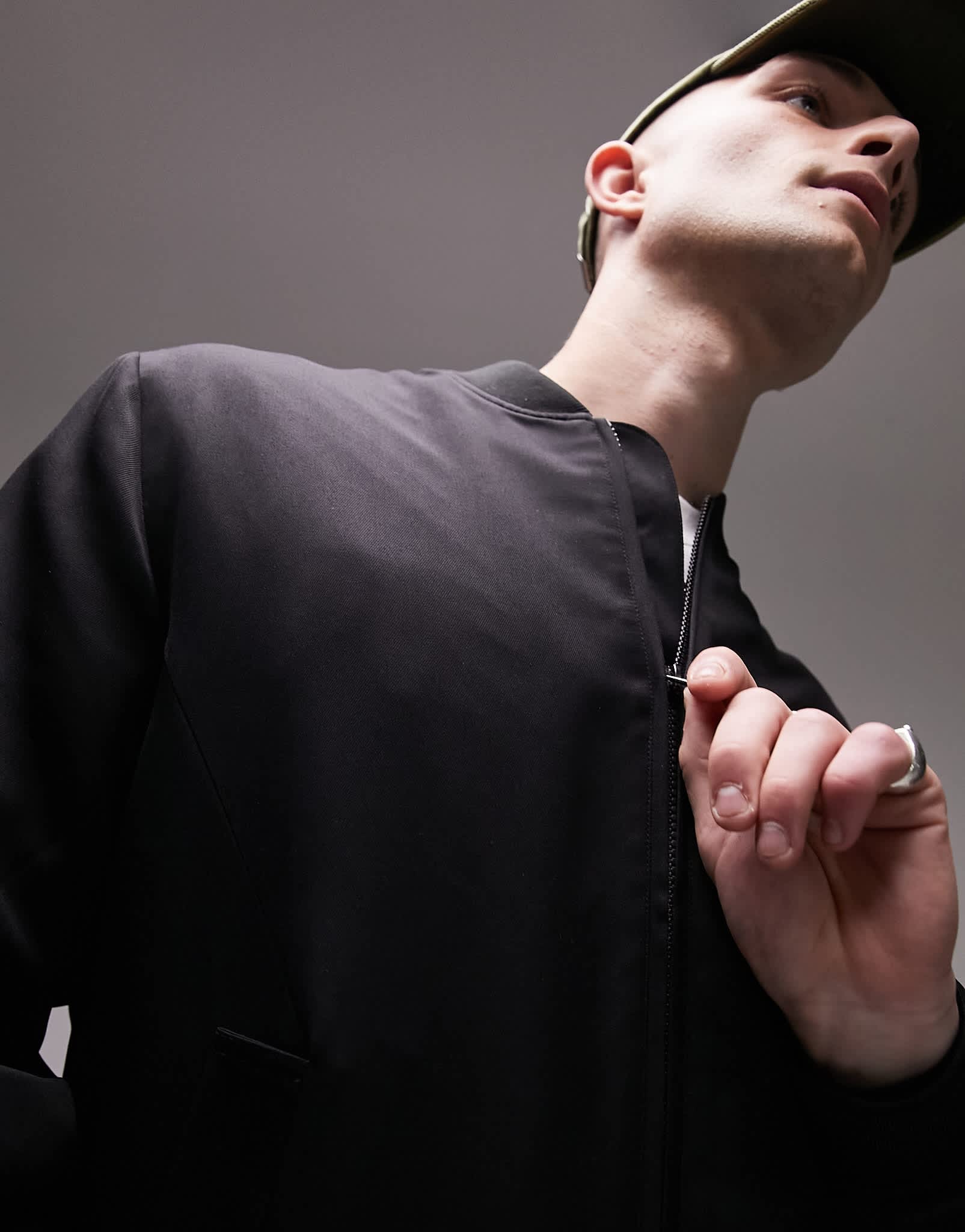 Topman lightweight bomber in black - ASOS Sample Sale