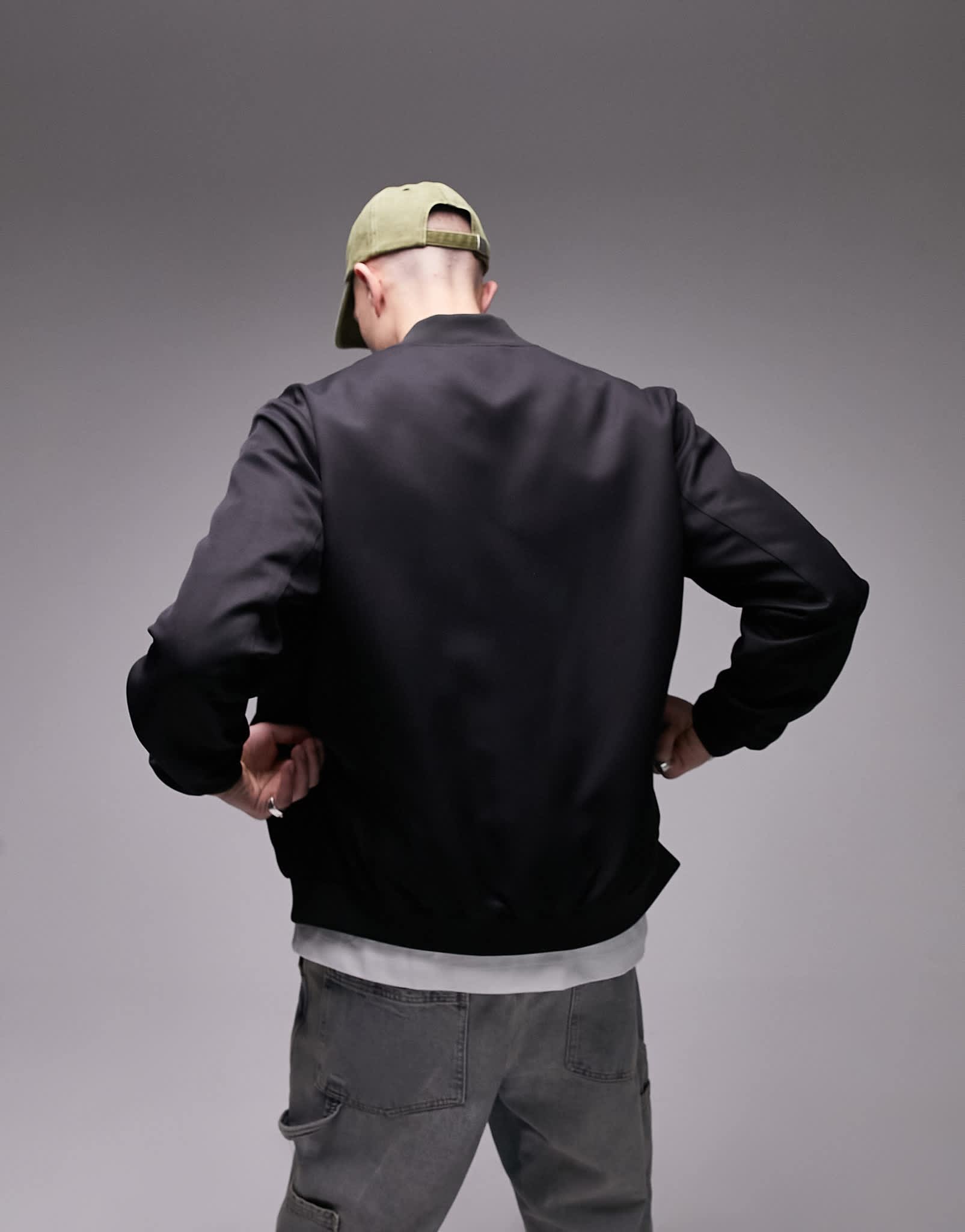 Topman lightweight bomber in black - ASOS Sample Sale
