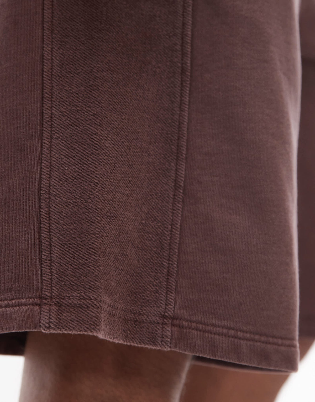 Topman long short with textured panel in washed brown - ASOS Sample Sale