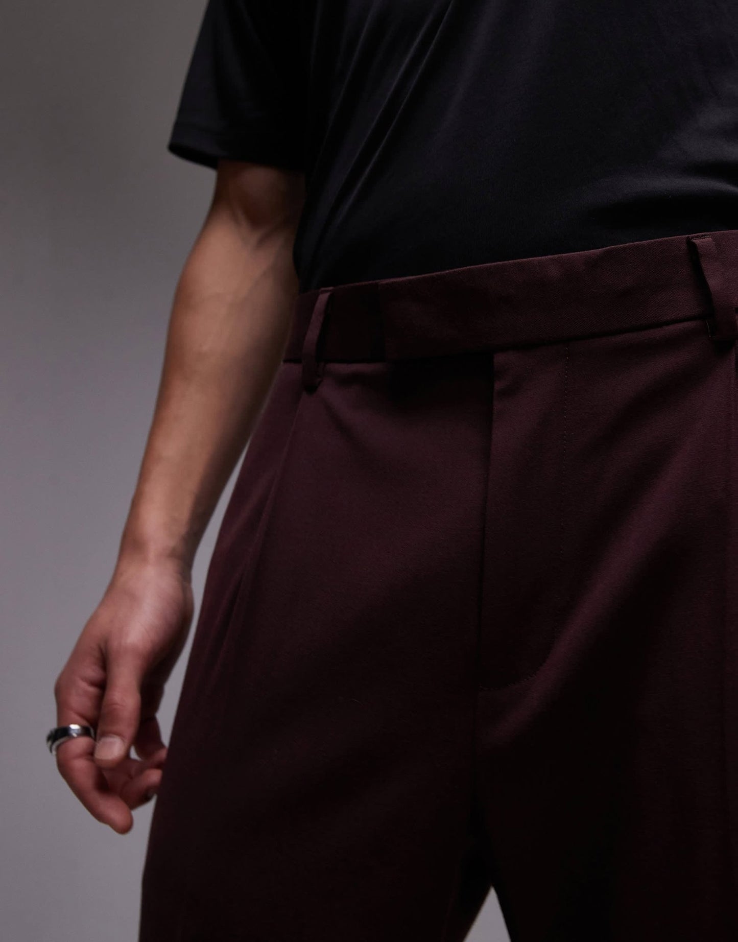 Topman premium taper suit trouser in red - ASOS Sample Sale