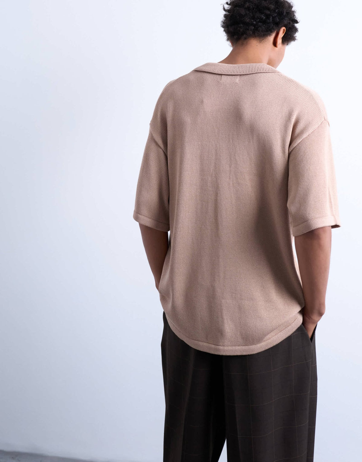Topman relaxed button through shirt in stone - ASOS Sample Sale