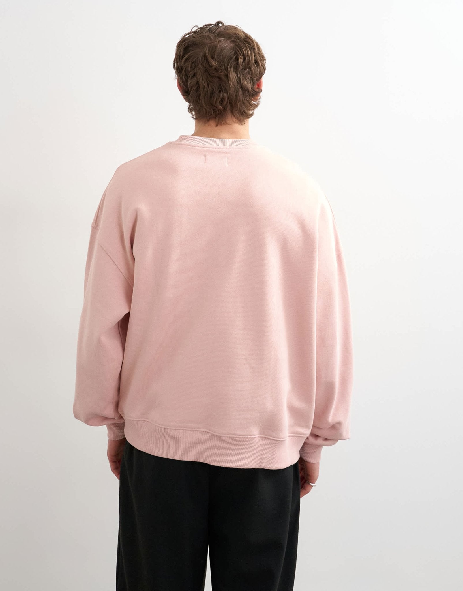 Topman relaxed fit sweatshirt with chenille embroidery in washed pink - ASOS Sample Sale
