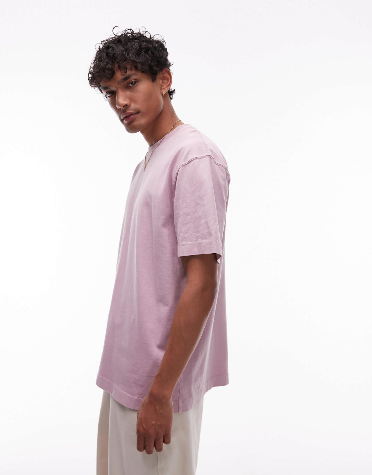 Topman relaxed fit t-shirt in washed lilac - ASOS Sample Sale