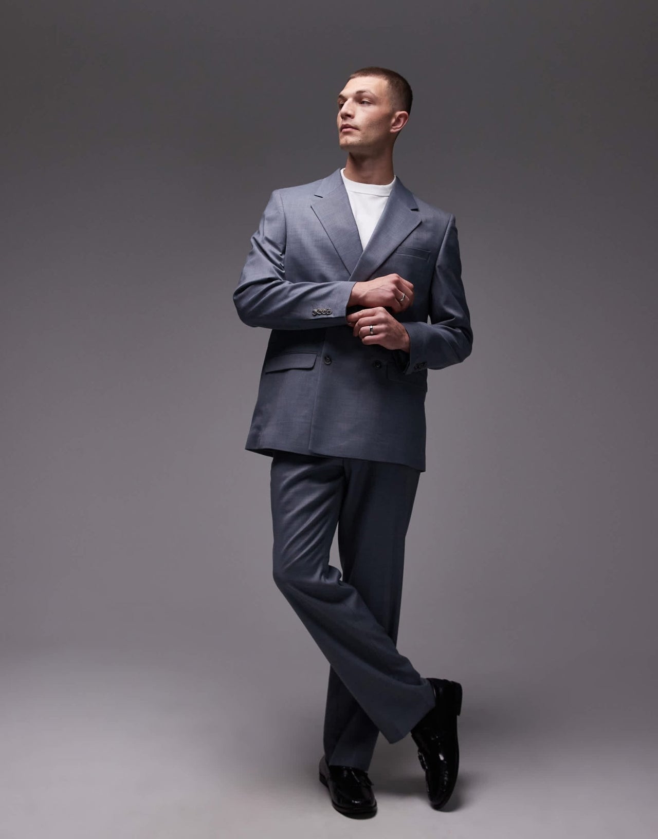 Topman relaxed suit jacket in blue - ASOS Sample Sale