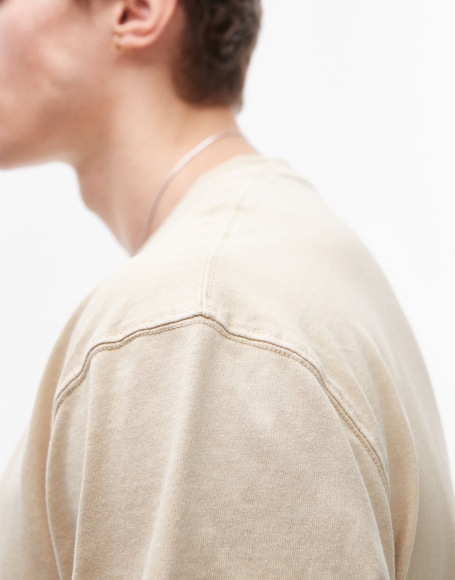Topman relaxed washed t-shirt in stone - ASOS Sample Sale