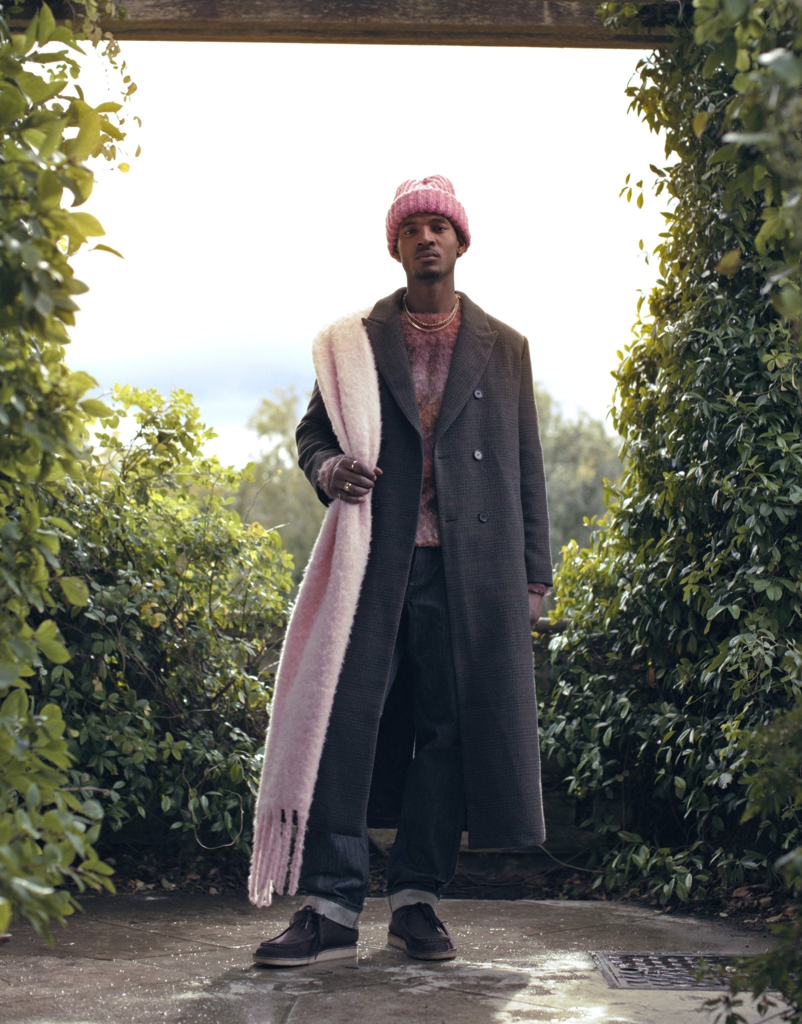 Topman single breasted overcoat in heritage check - ASOS Sample Sale