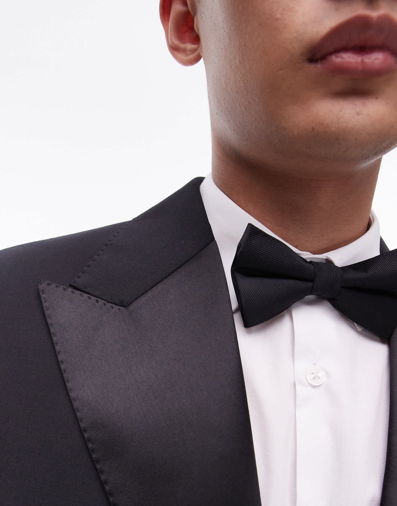 Topman skinny premium wool rich tux jacket in black - ASOS Sample Sale