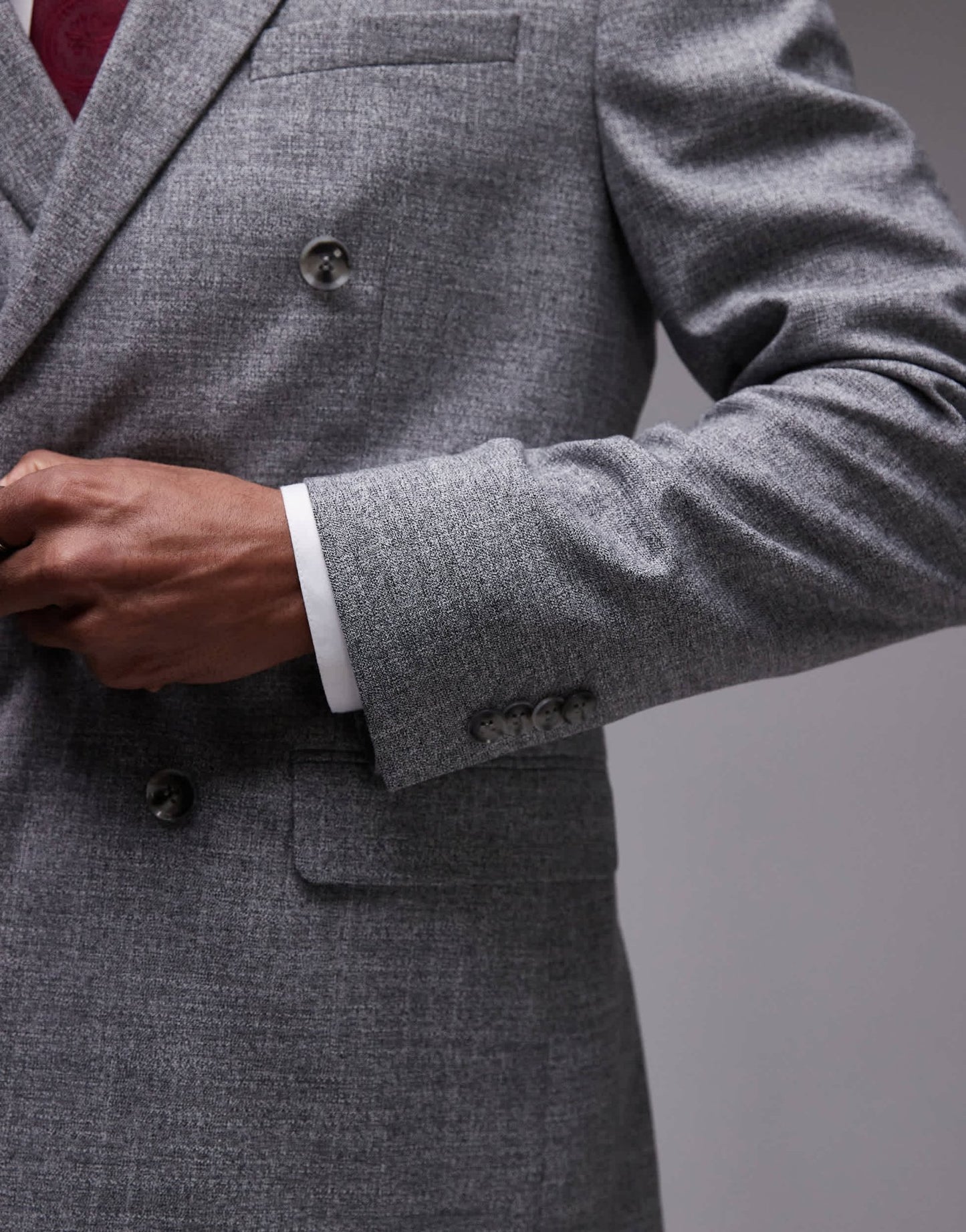 Topman skinny textured suit jacket in grey - ASOS Sample Sale