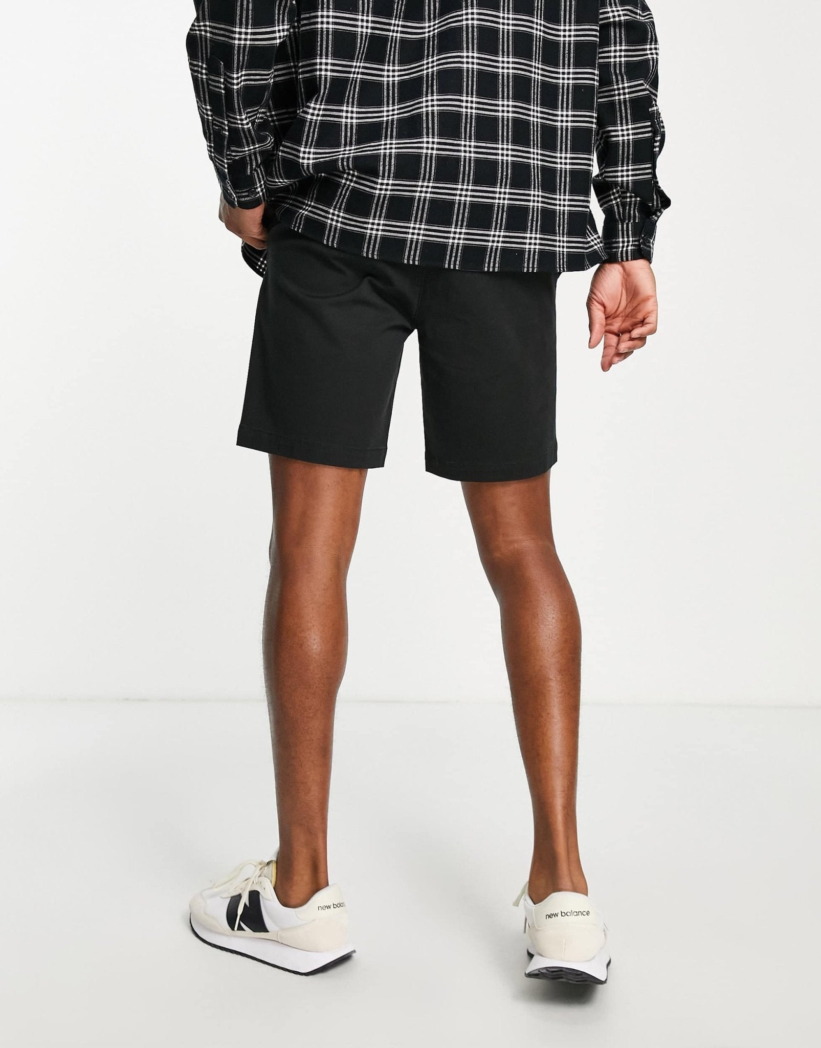 Topman slim chino short in black - ASOS Sample Sale