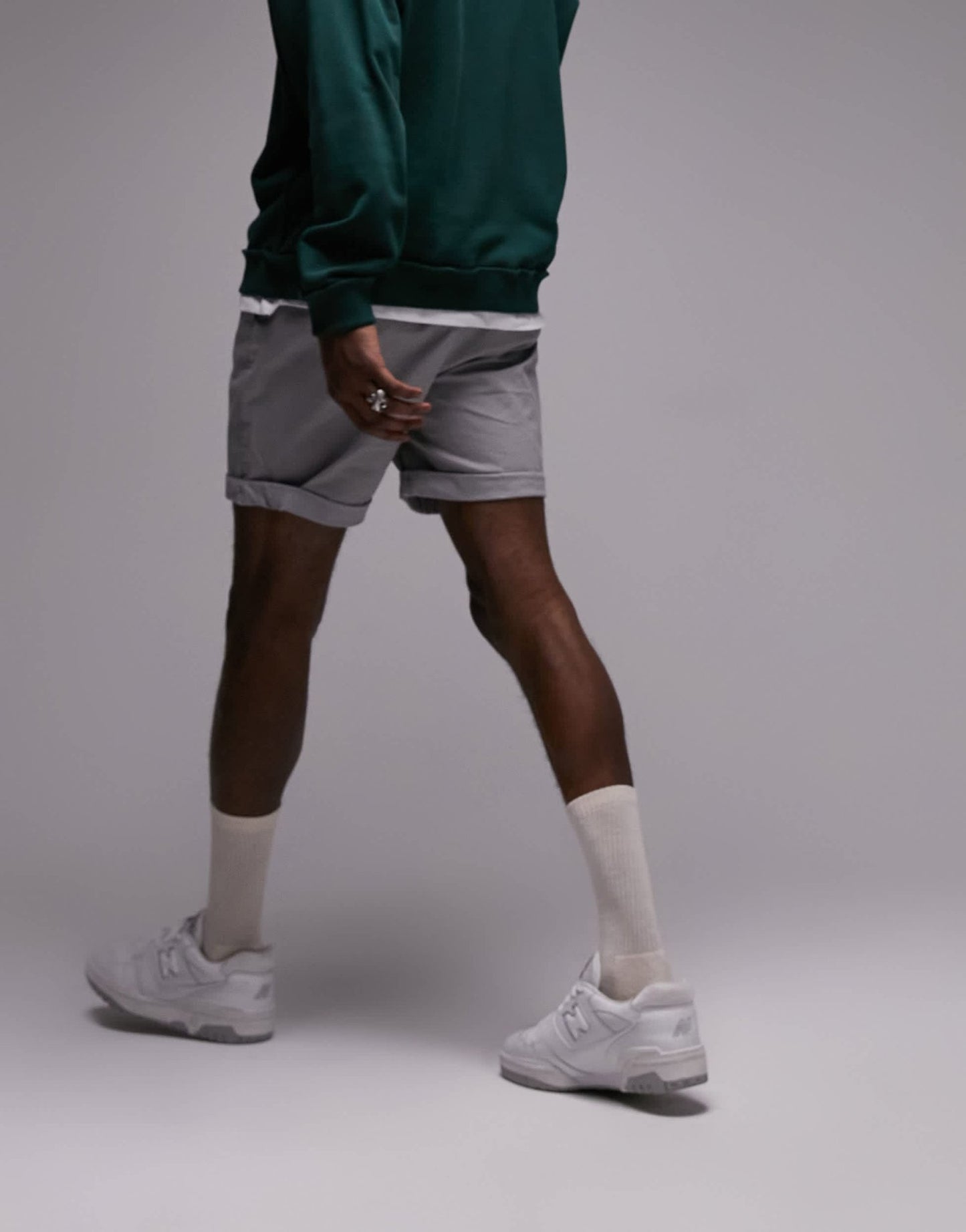 Topman slim chino short in grey - ASOS Sample Sale