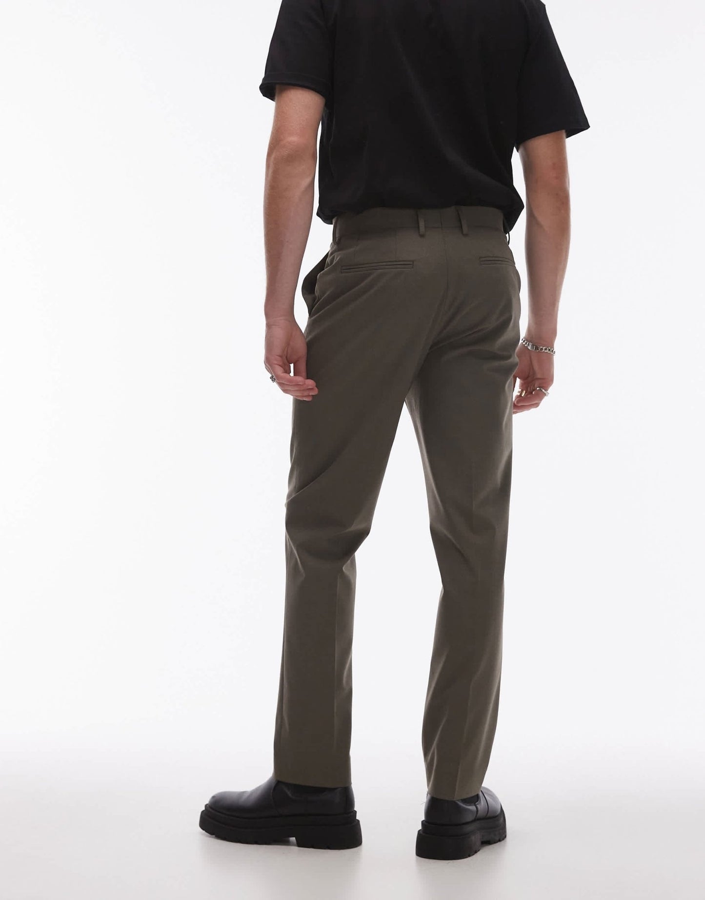 Topman slim suit trousers in khaki - ASOS Sample Sale