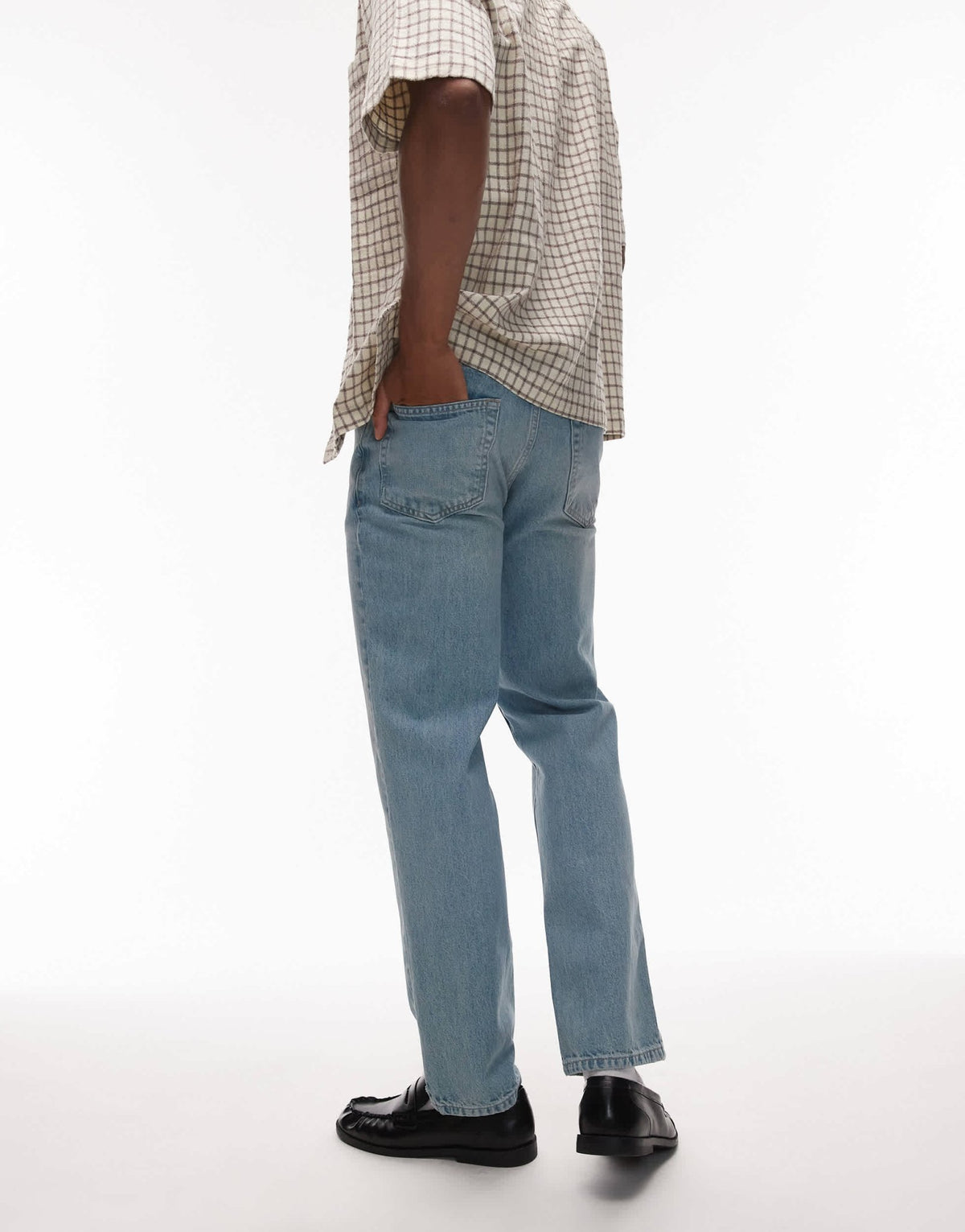 Topman straight leg jean in light wash - ASOS Sample Sale