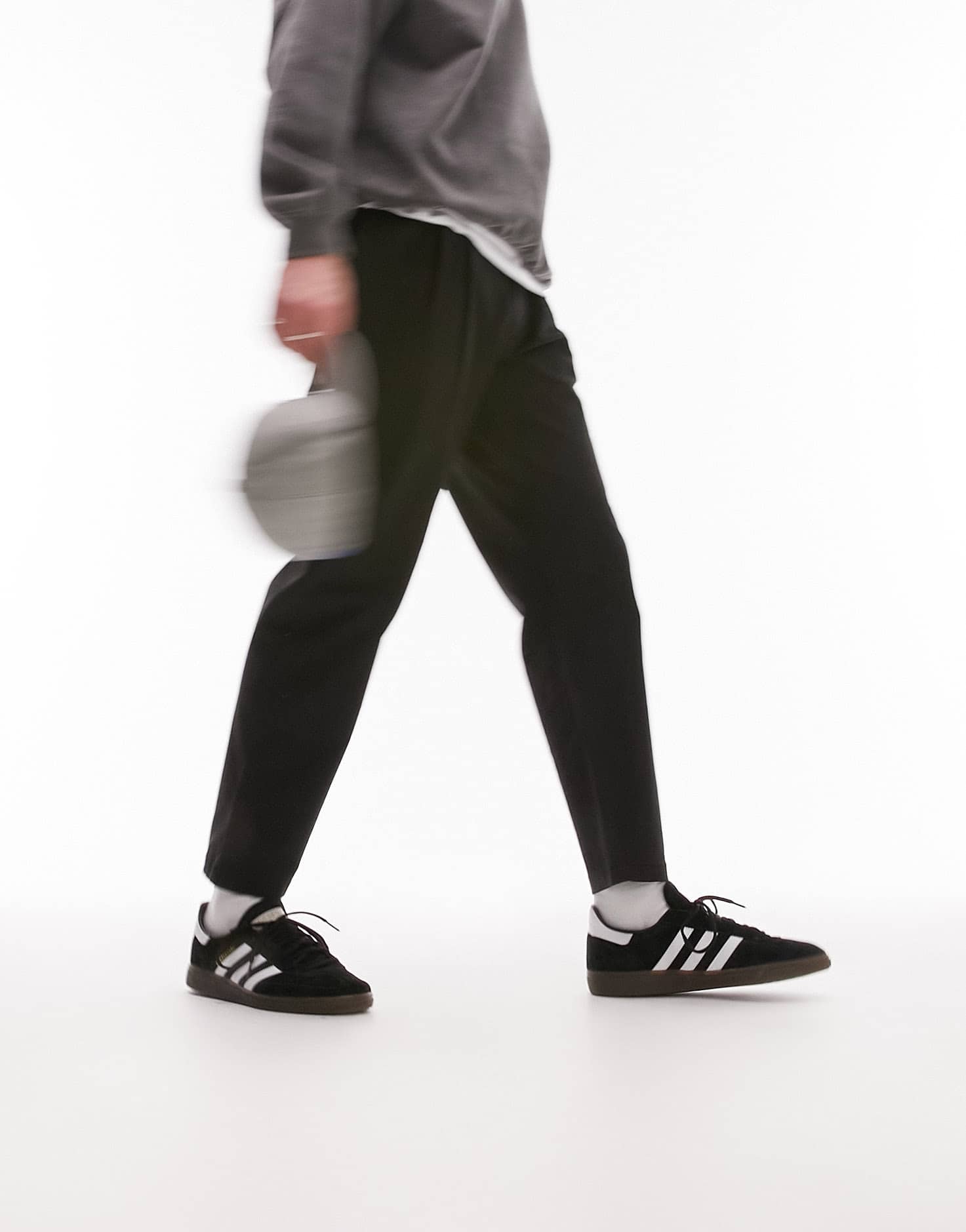 Topman tapered chino trousers in black - ASOS Sample Sale