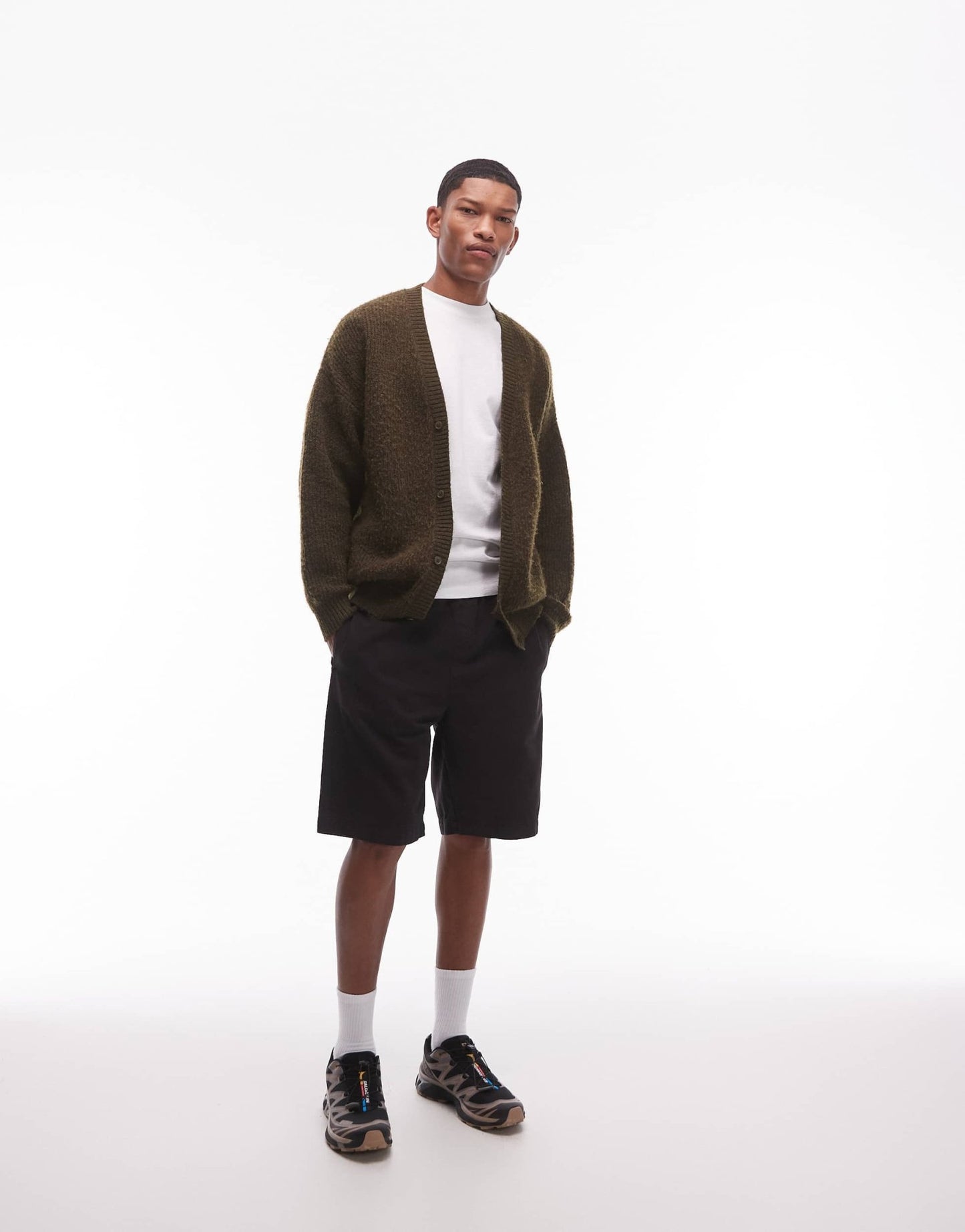 Topman washed cotton chino shorts in black - ASOS Sample Sale