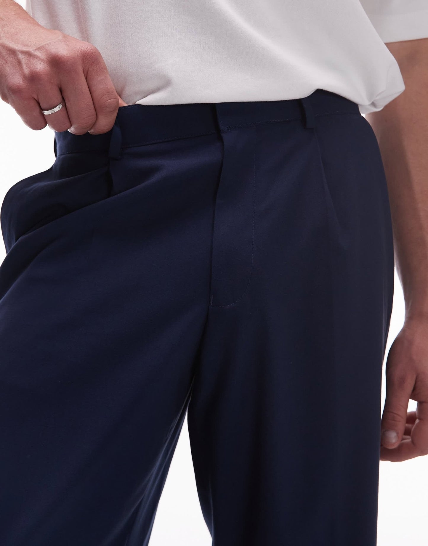 Topman wide leg suit trousers in blue - ASOS Sample Sale