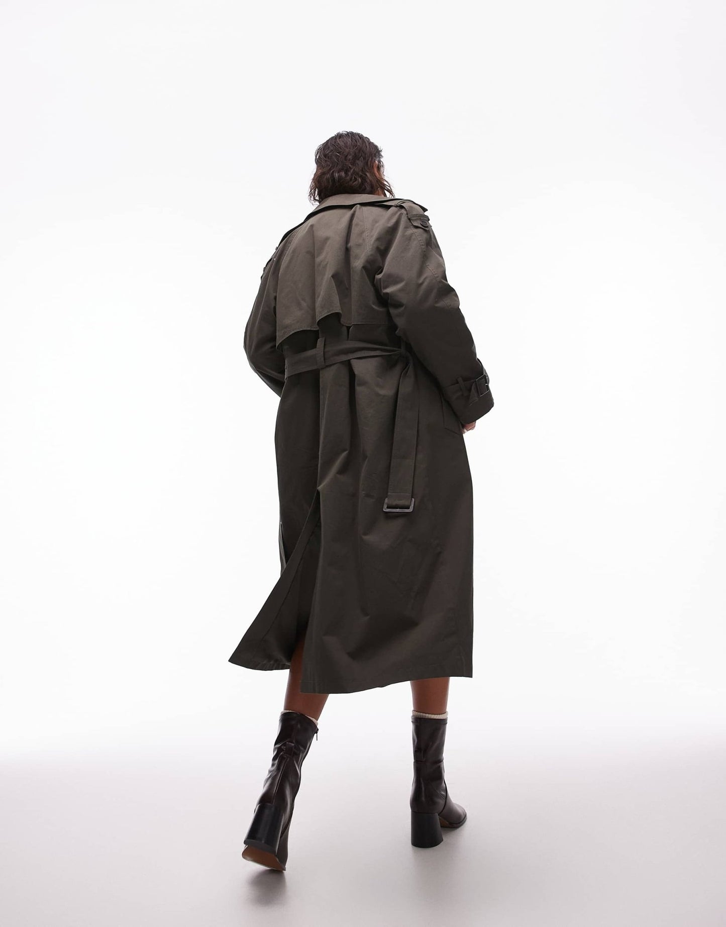 Topshop 2in1 liner trench coat in dark green - ASOS Sample Sale