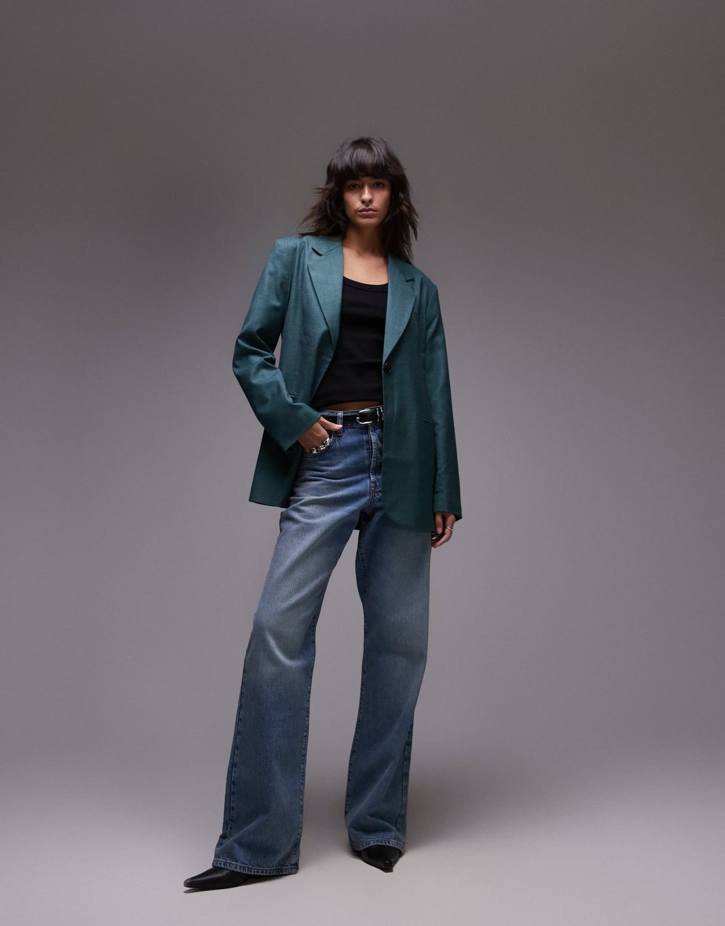 Topshop blazer in green - ASOS Sample Sale