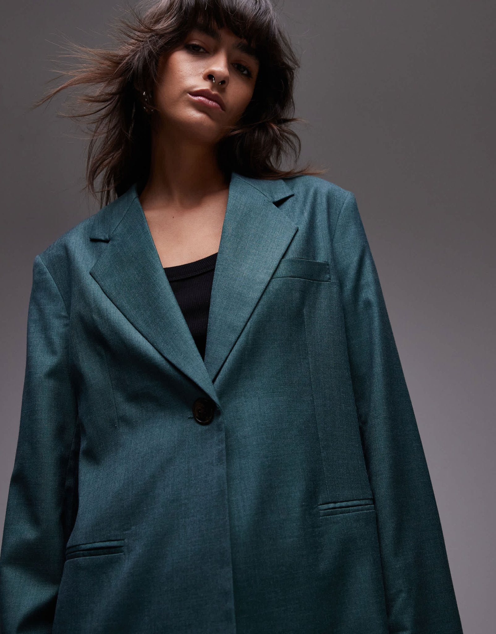 Topshop blazer in green - ASOS Sample Sale