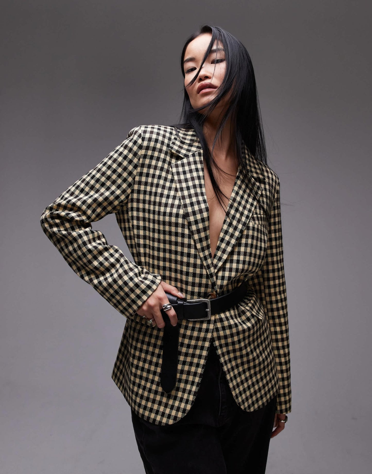 Topshop bold check tailored blazer in multi - ASOS Sample Sale