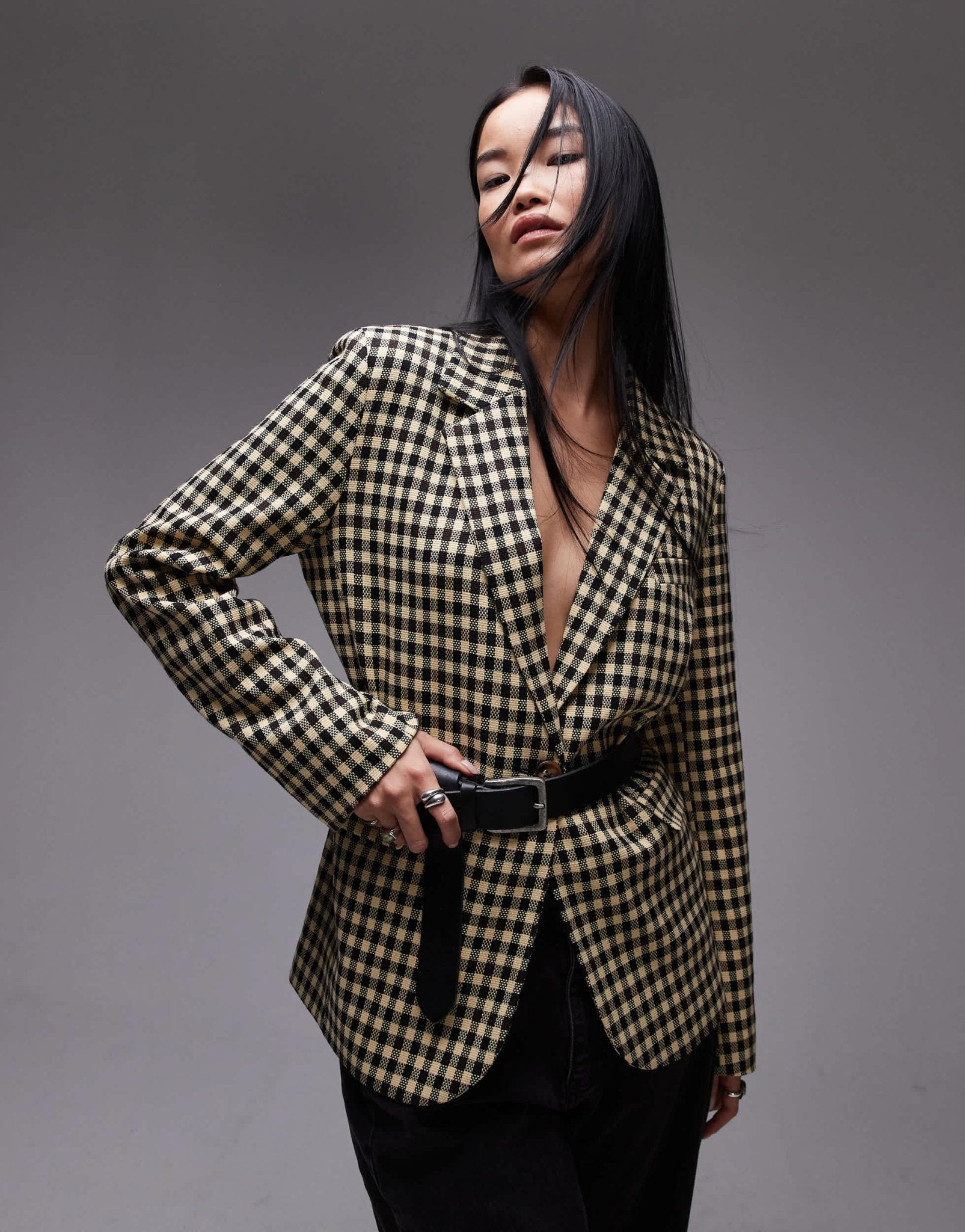 Topshop bold check tailored blazer in multi - ASOS Sample Sale