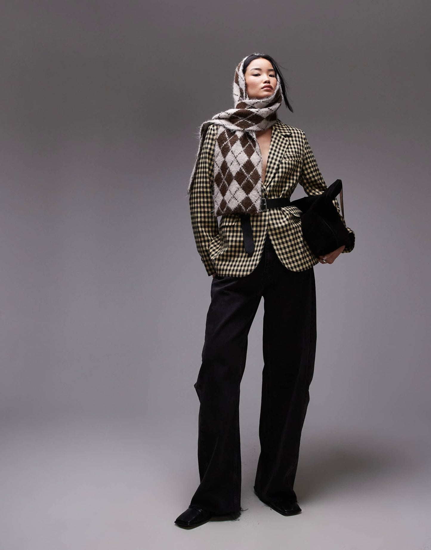 Topshop bold check tailored blazer in multi - ASOS Sample Sale