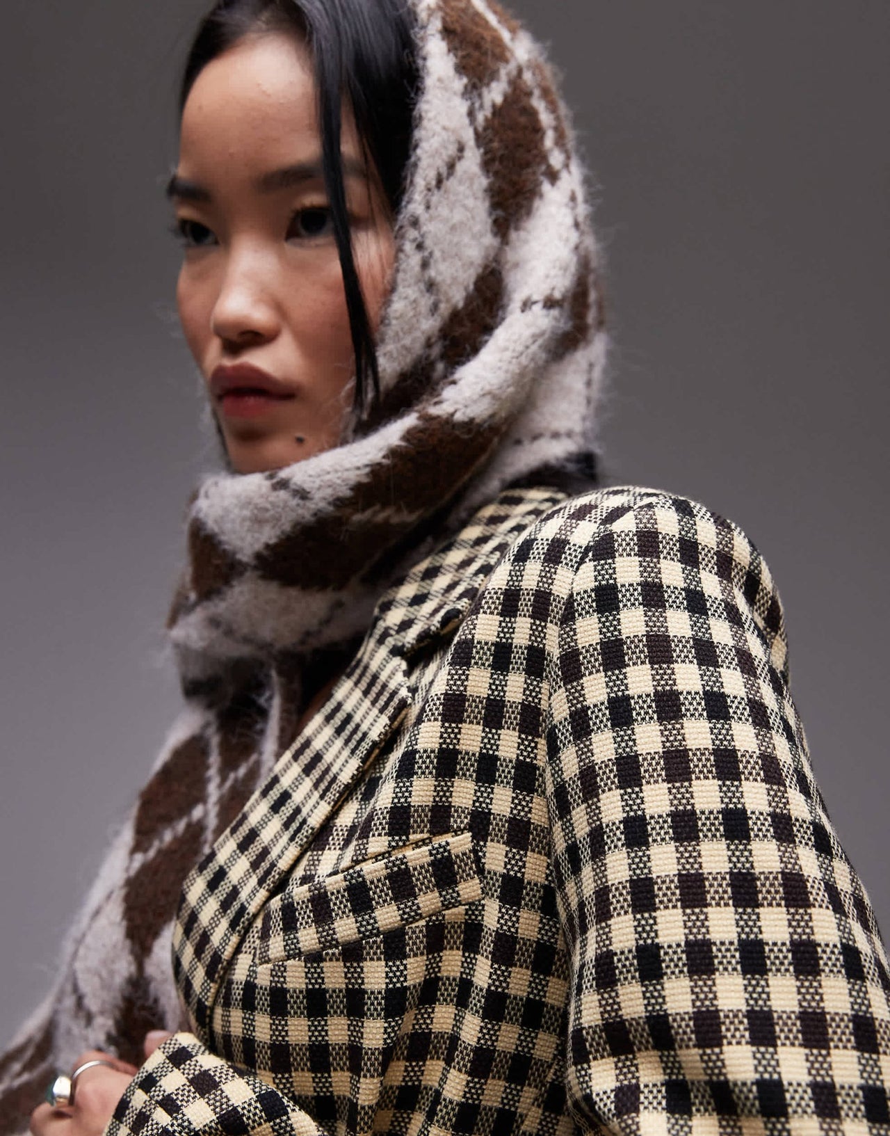 Topshop bold check tailored blazer in multi - ASOS Sample Sale