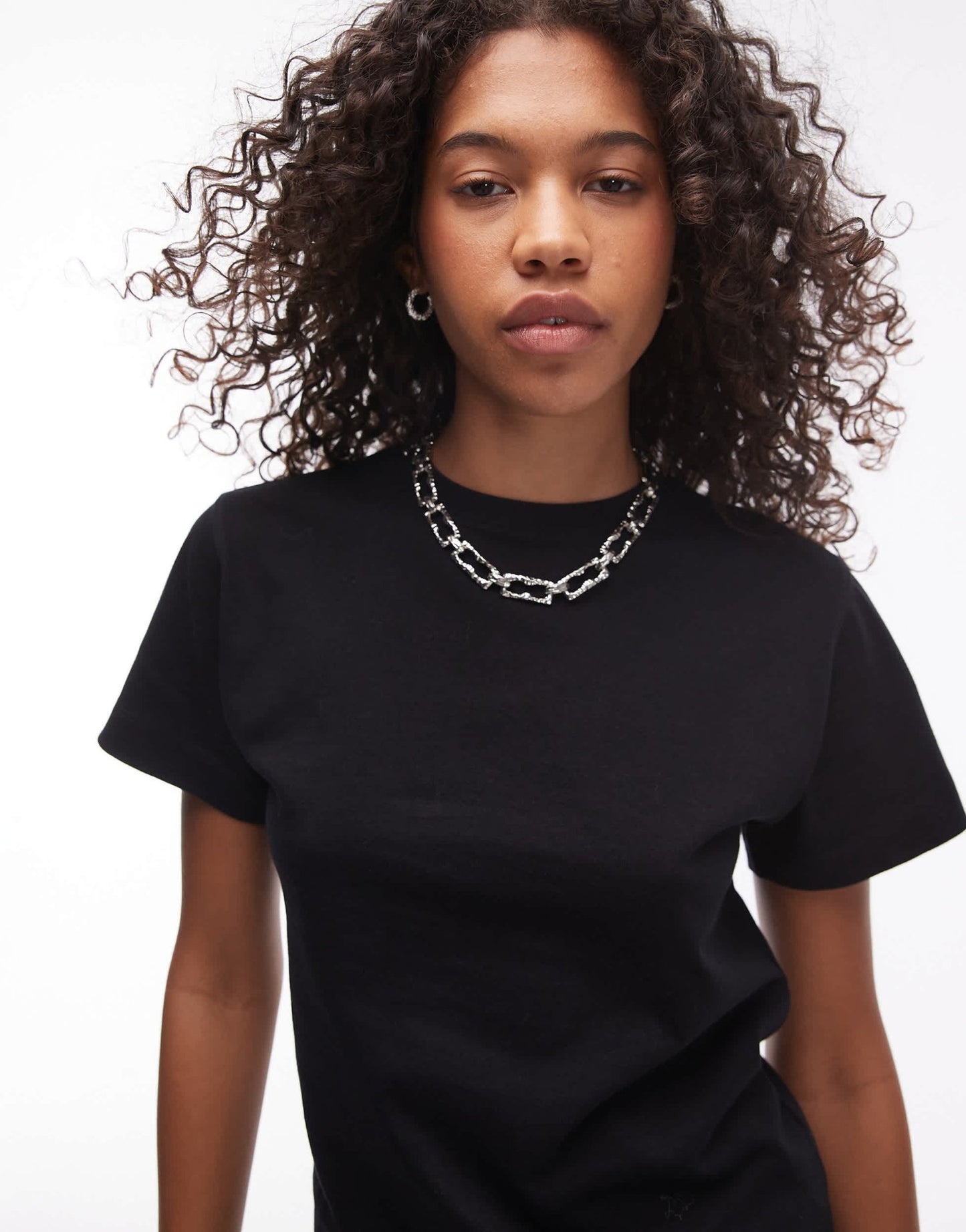 Topshop boxy tee in black - ASOS Sample Sale