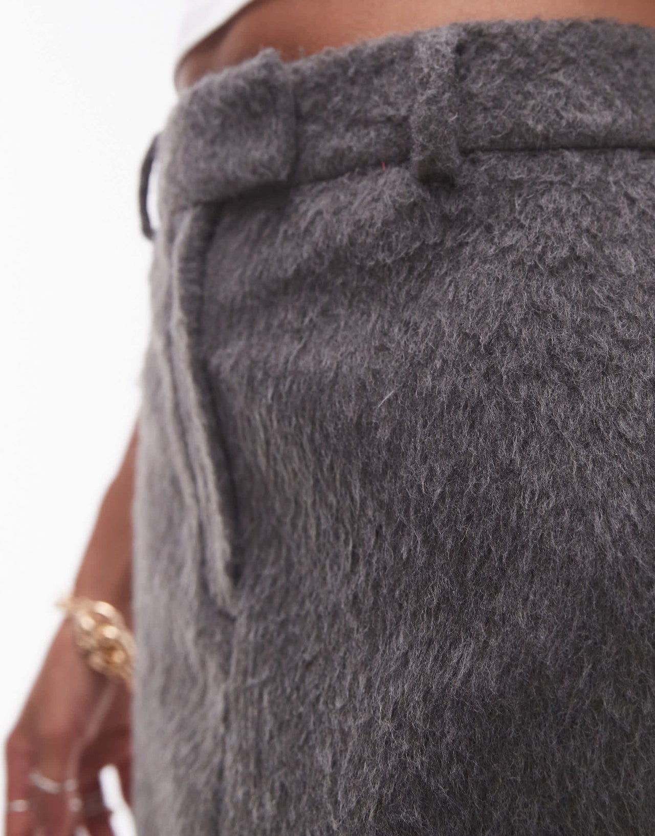 Topshop co - ord brushed mini skirt in grey - ASOS Sample Sale