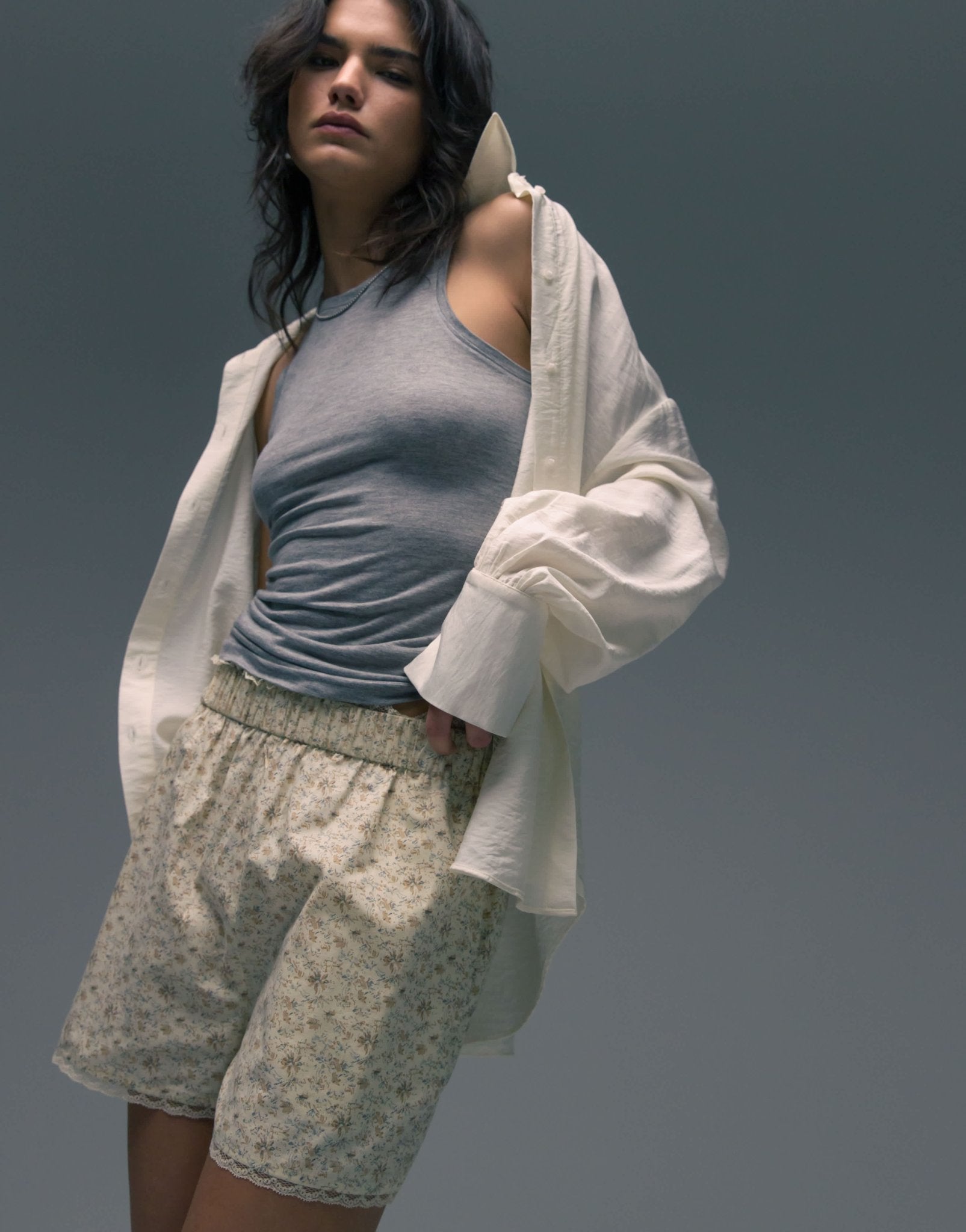 Topshop co - ord floral lace trim pull on short in multi - ASOS Sample Sale