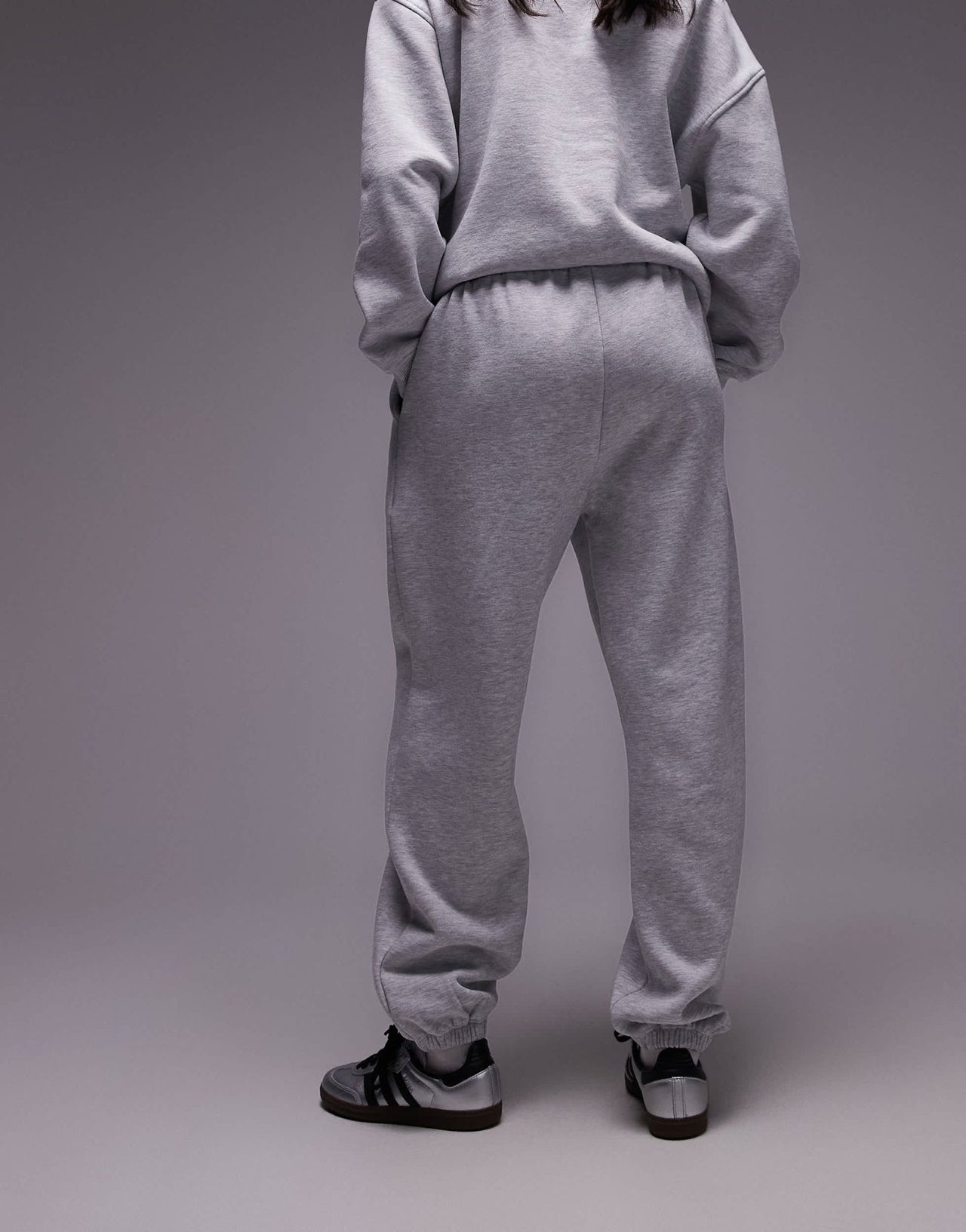 Topshop co ord graphic Austin cuffed jogger in grey - ASOS Sample Sale