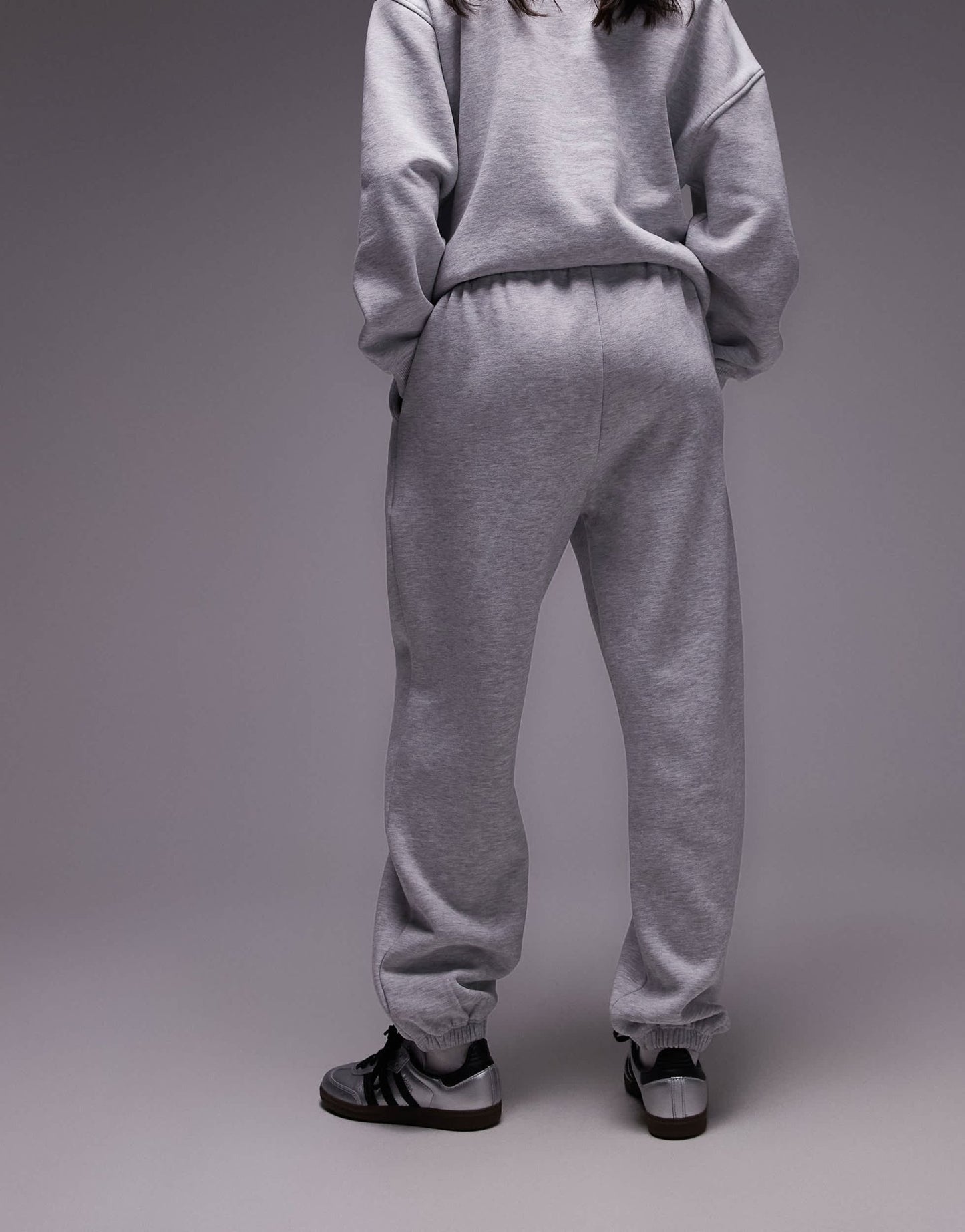 Topshop co ord graphic Austin cuffed jogger in grey - ASOS Sample Sale