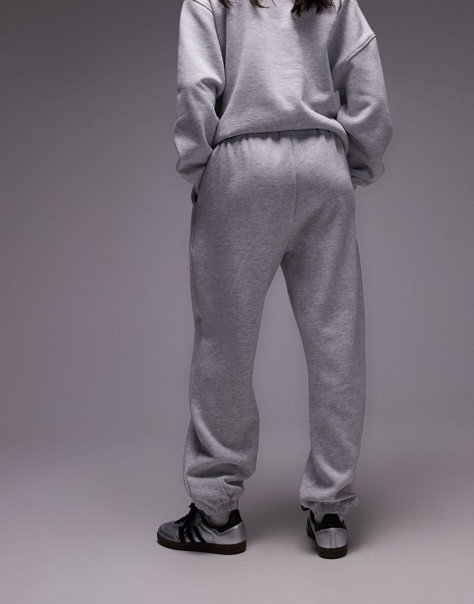 Topshop co ord graphic Austin cuffed jogger in grey - ASOS Sample Sale