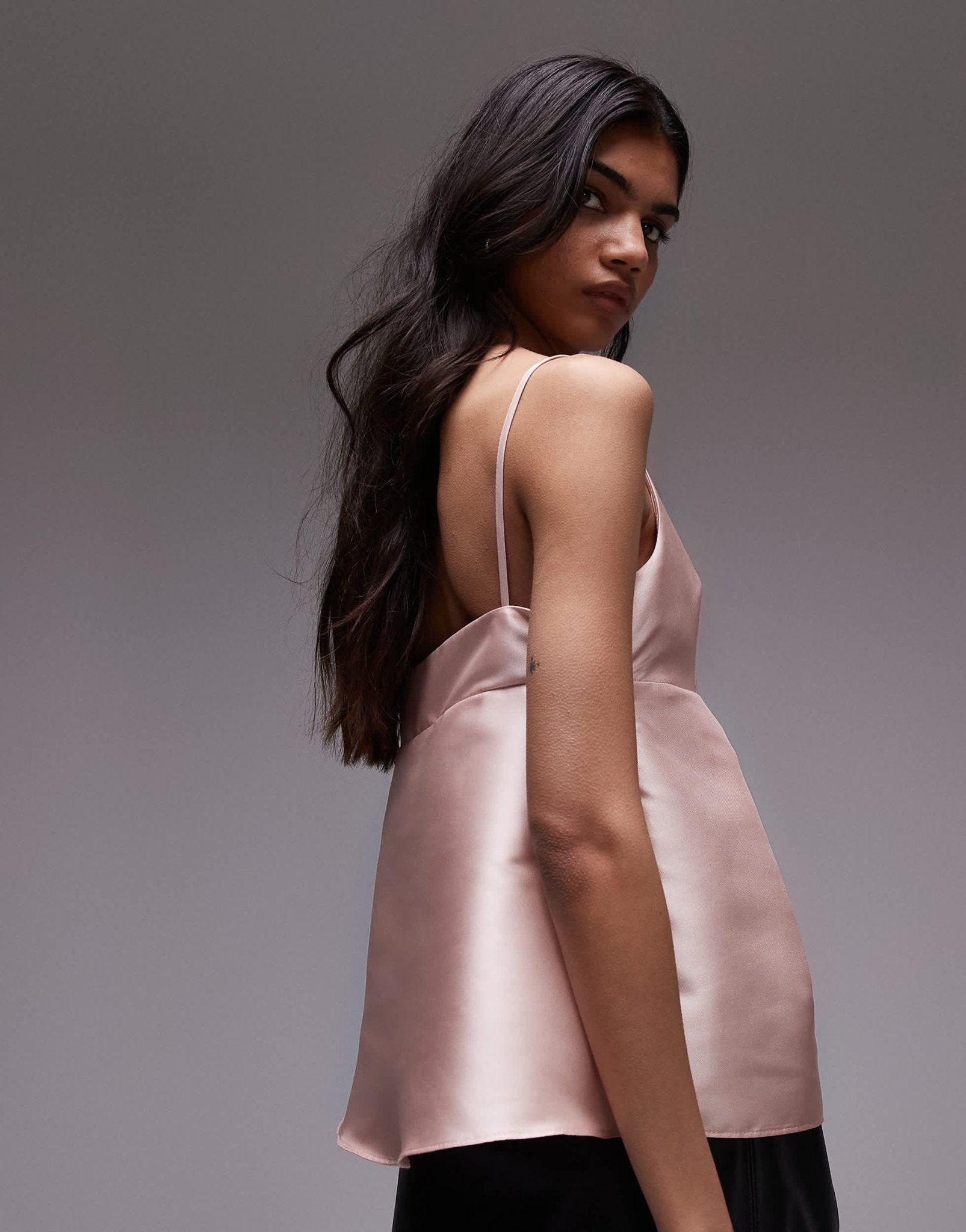 Topshop co - ord heavy satin top in pink - ASOS Sample Sale