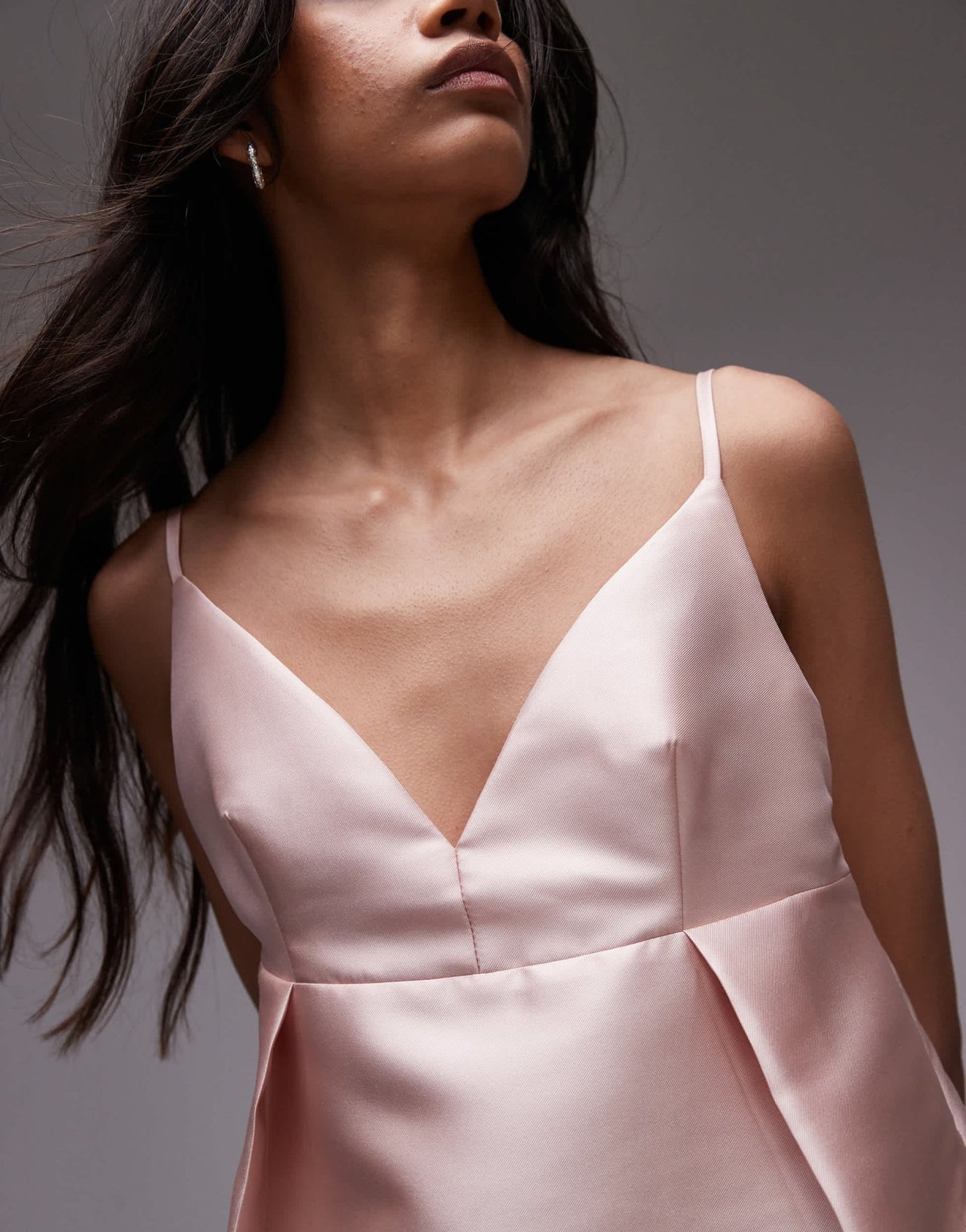 Topshop co - ord heavy satin top in pink - ASOS Sample Sale