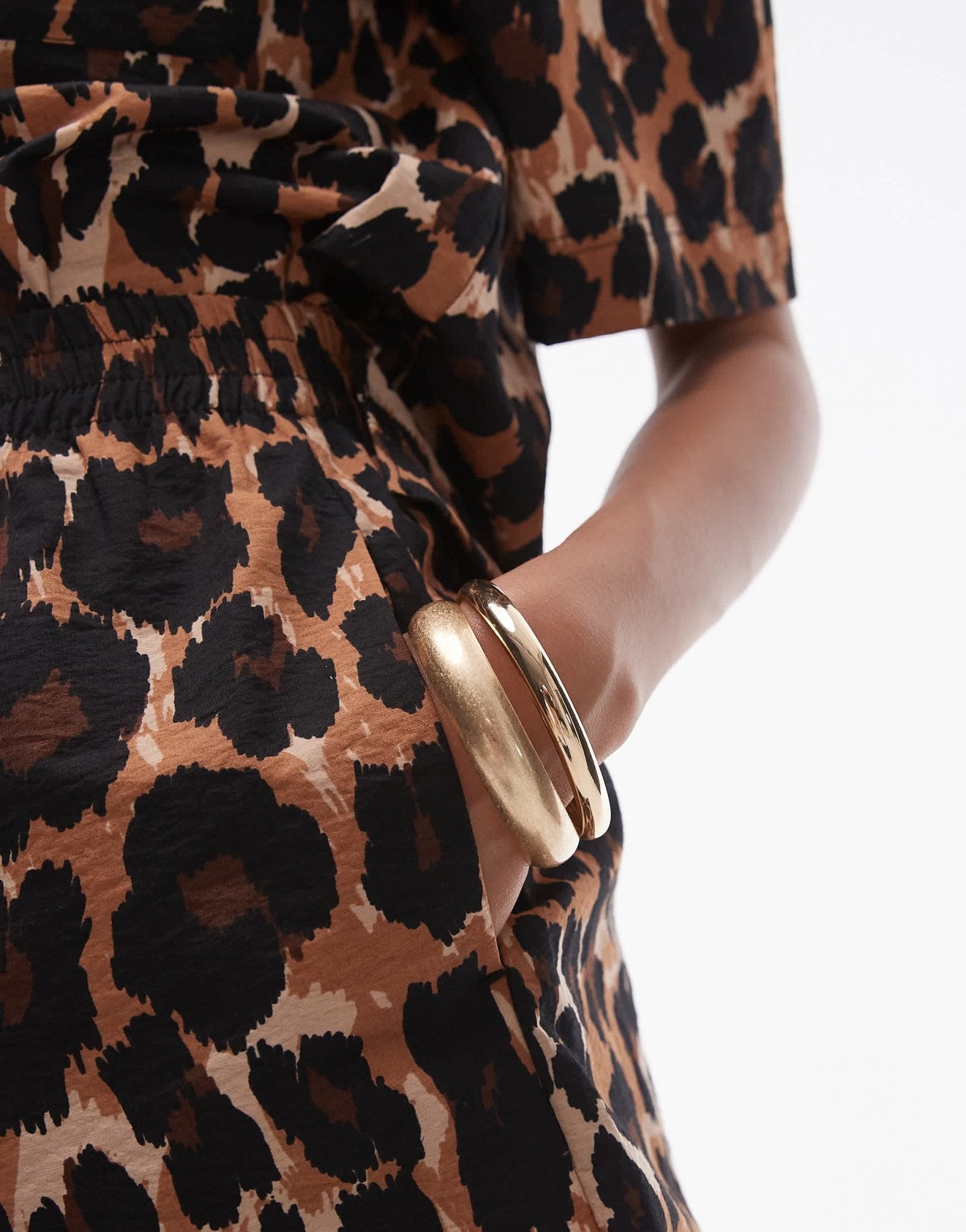 Topshop co - ord leopard short in multi - ASOS Sample Sale