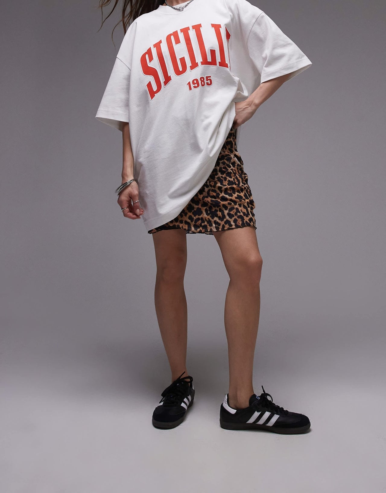 Topshop crinkle mini skirt in leopard print - ASOS Sample Sale
