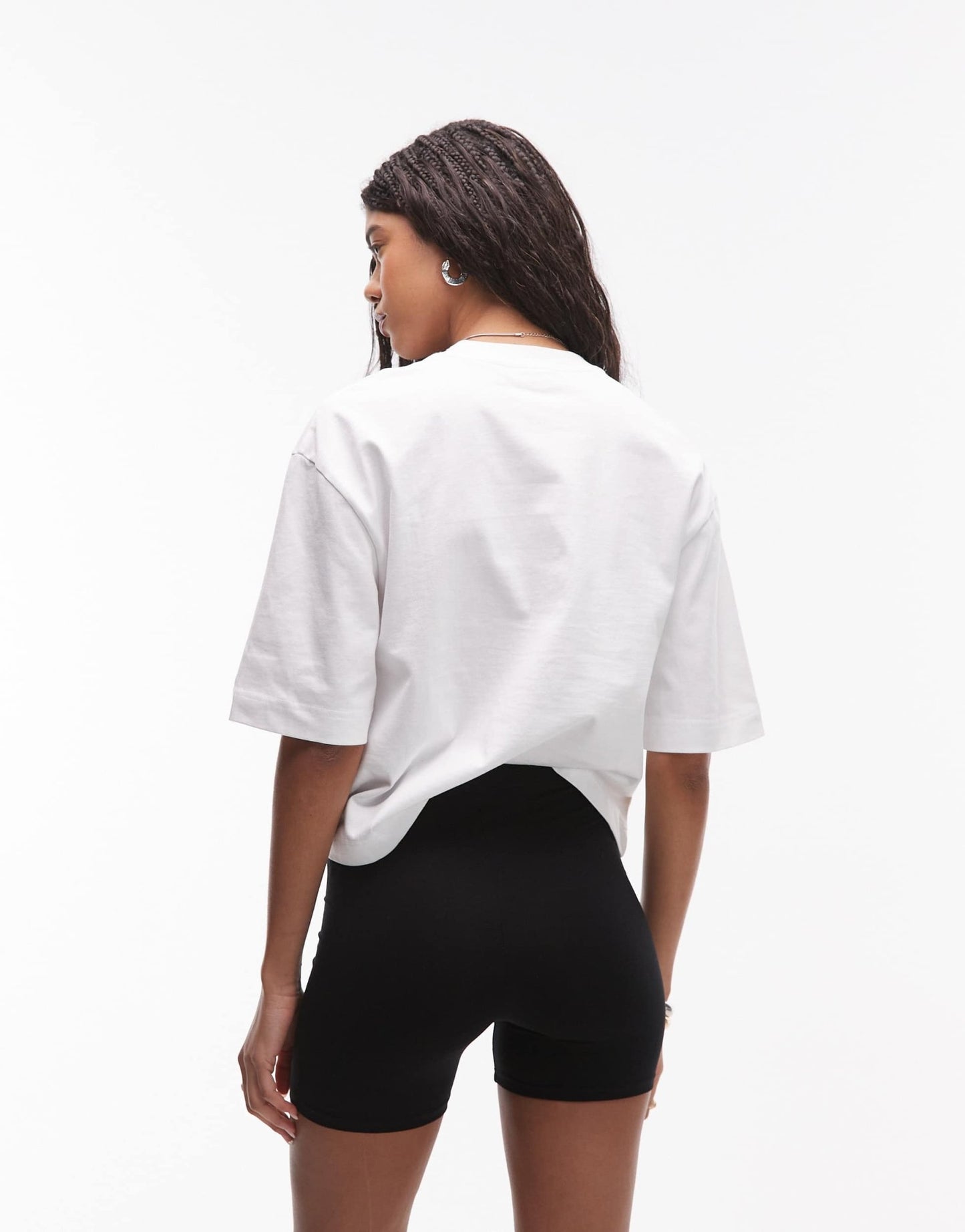 Topshop cropped legging short in black - ASOS Sample Sale