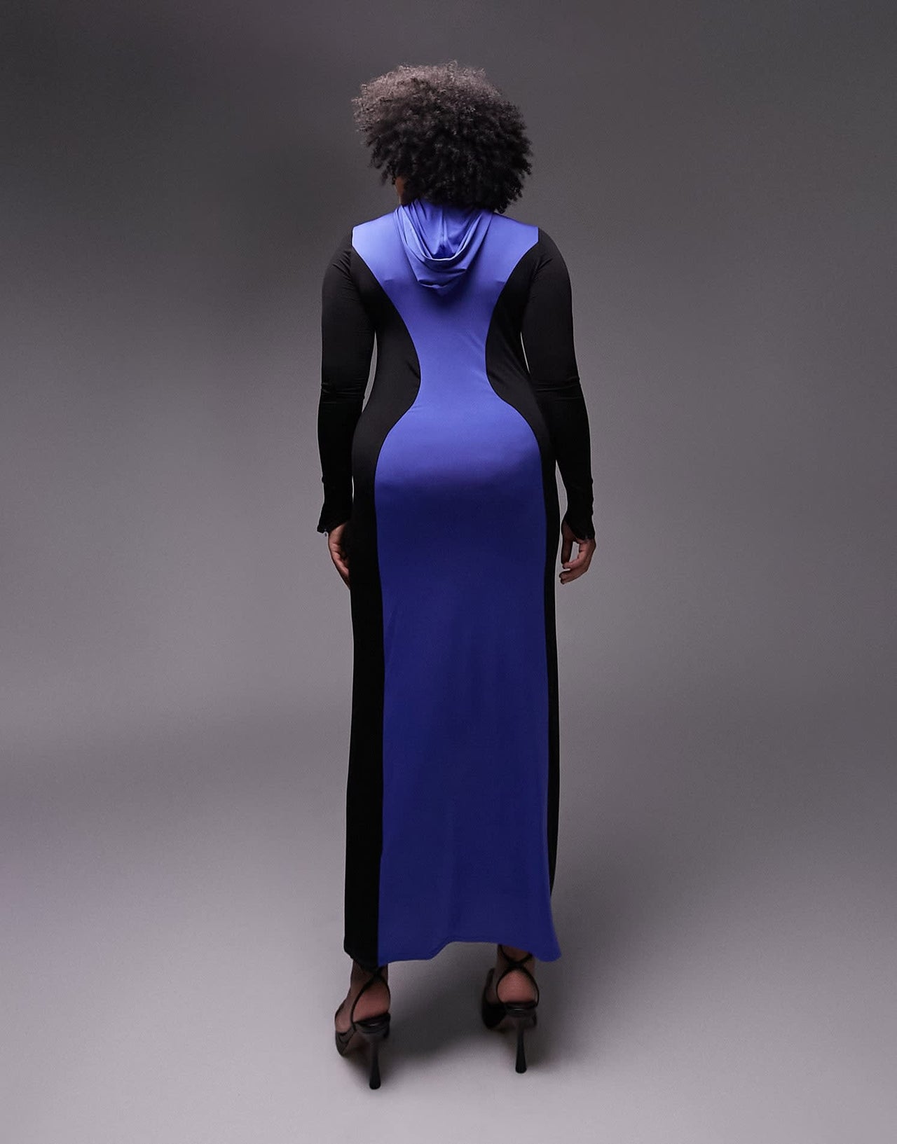 TOPSHOP CURVE LIMITED EDITION colour block body dress in purple and black - ASOS Sample Sale
