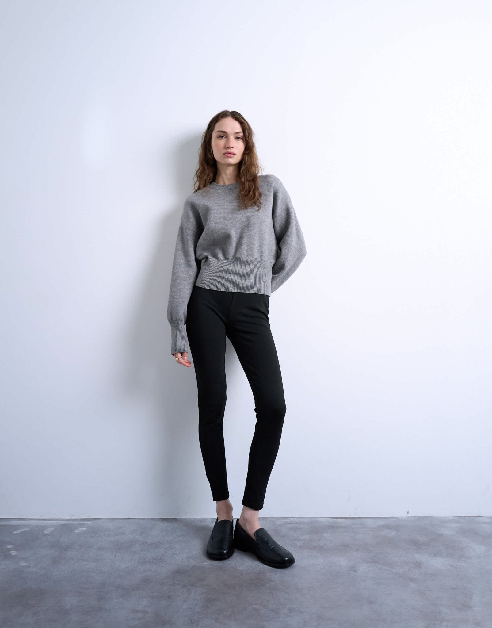 Topshop full length heavy weight legging in black - ASOS Sample Sale