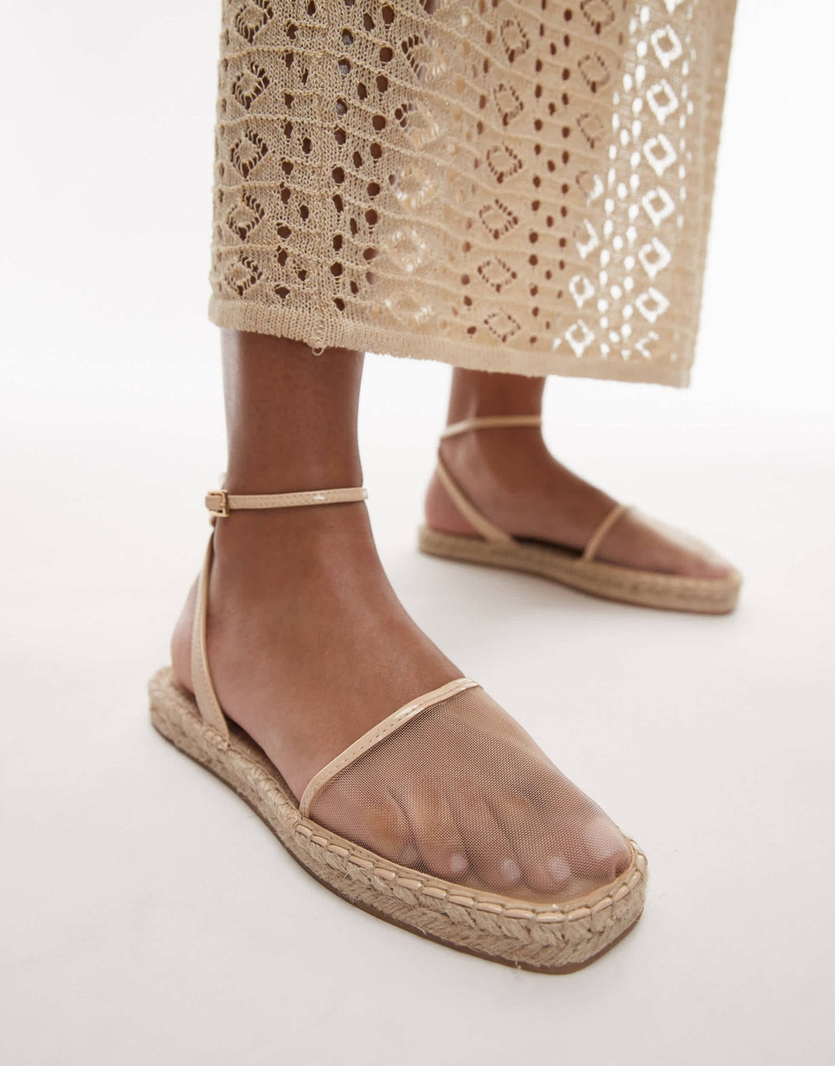 Topshop Hailey two part espadrille in off white - ASOS Sample Sale