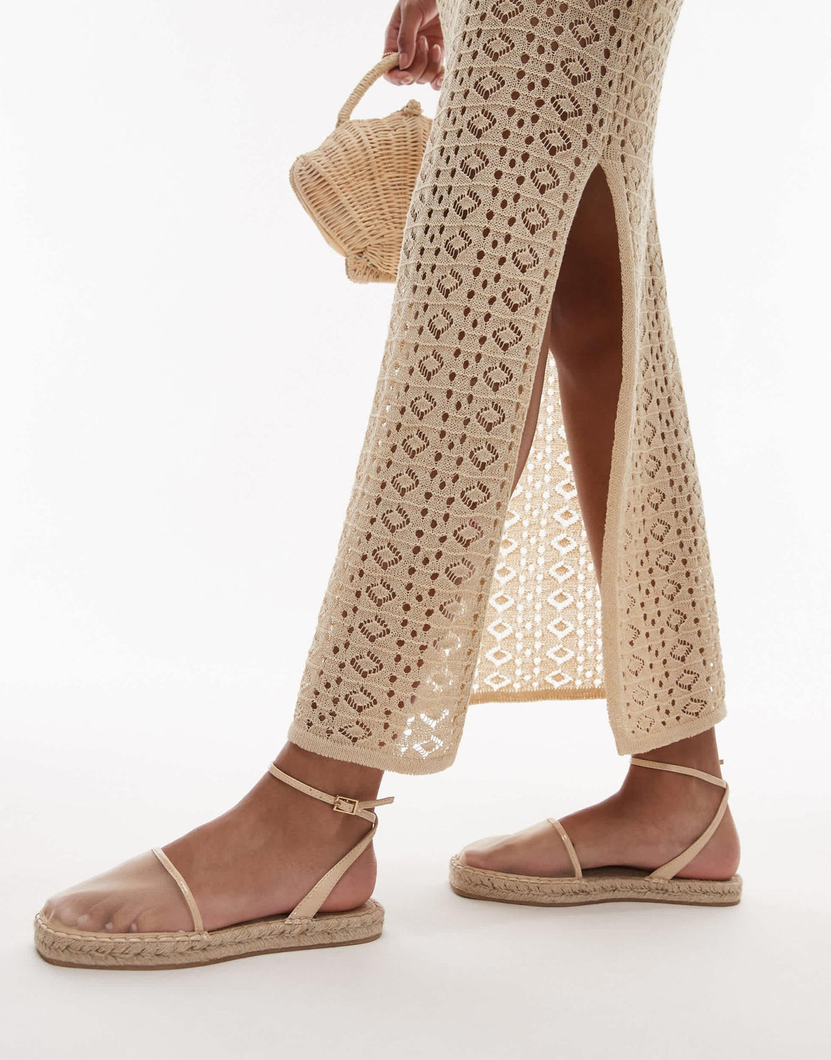 Topshop Hailey two part espadrille in off white - ASOS Sample Sale
