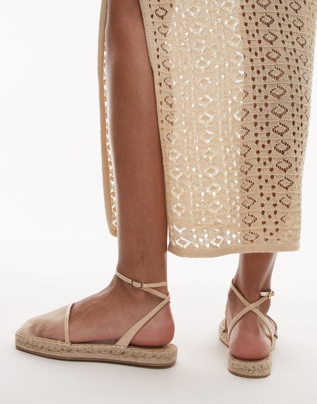 Topshop Hailey two part espadrille in off white - ASOS Sample Sale