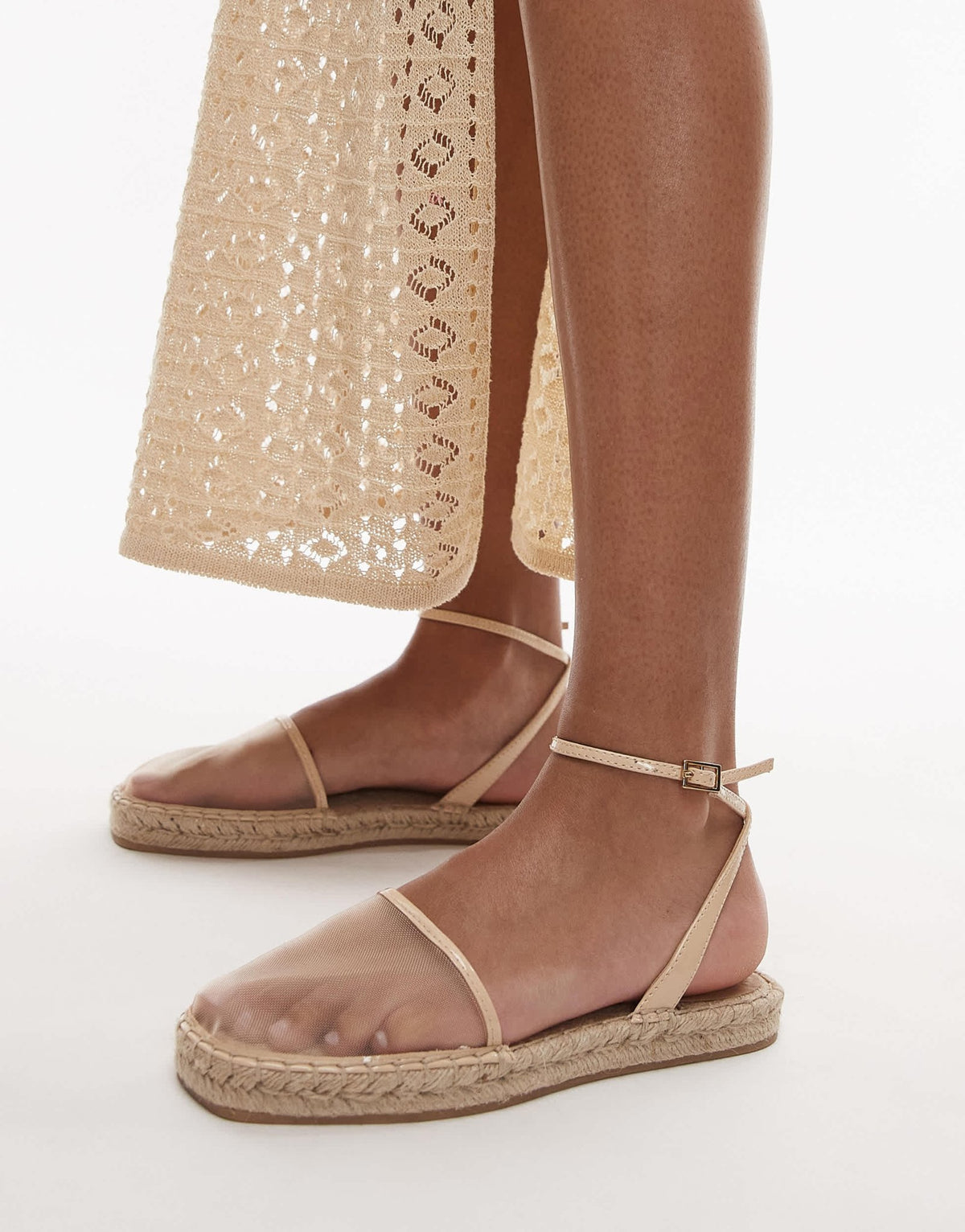 Topshop Hailey two part espadrille in off white - ASOS Sample Sale