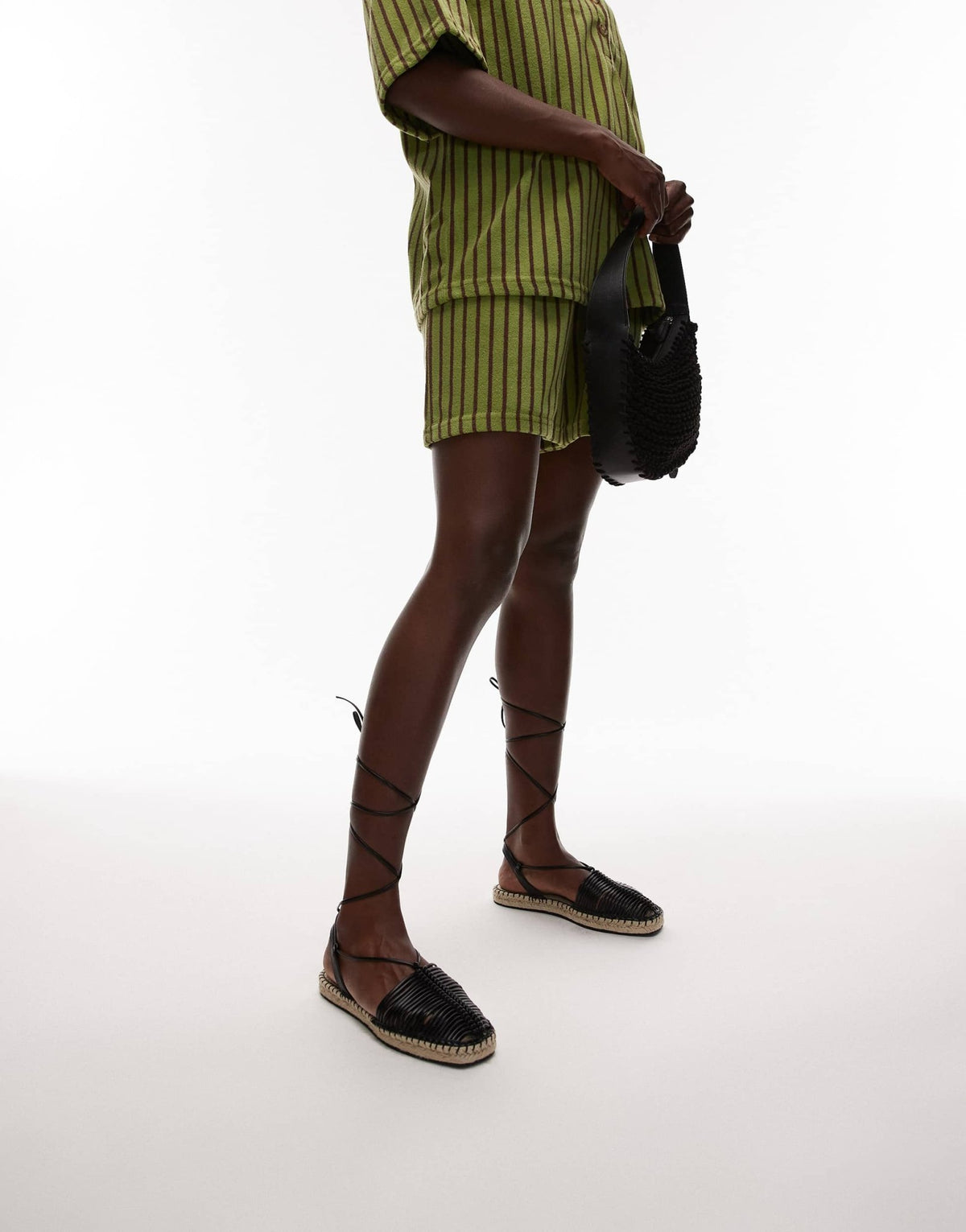 Topshop Helayna weave espadrille in black - ASOS Sample Sale