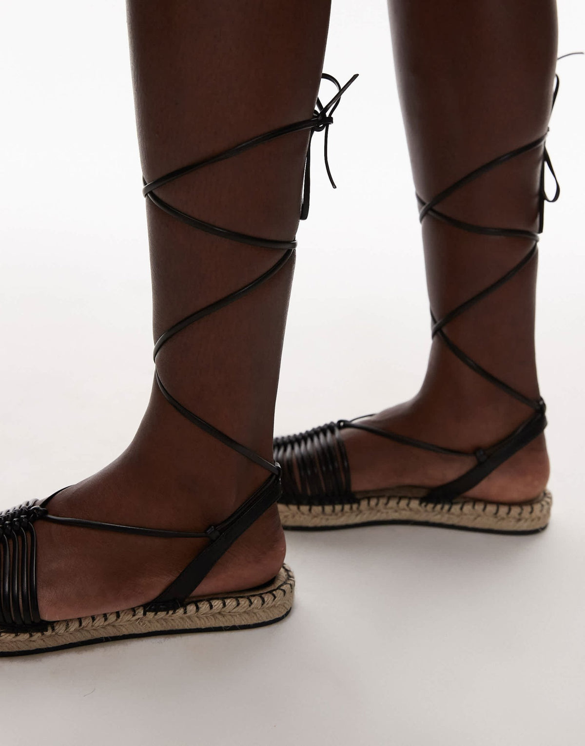 Topshop Helayna weave espadrille in black - ASOS Sample Sale
