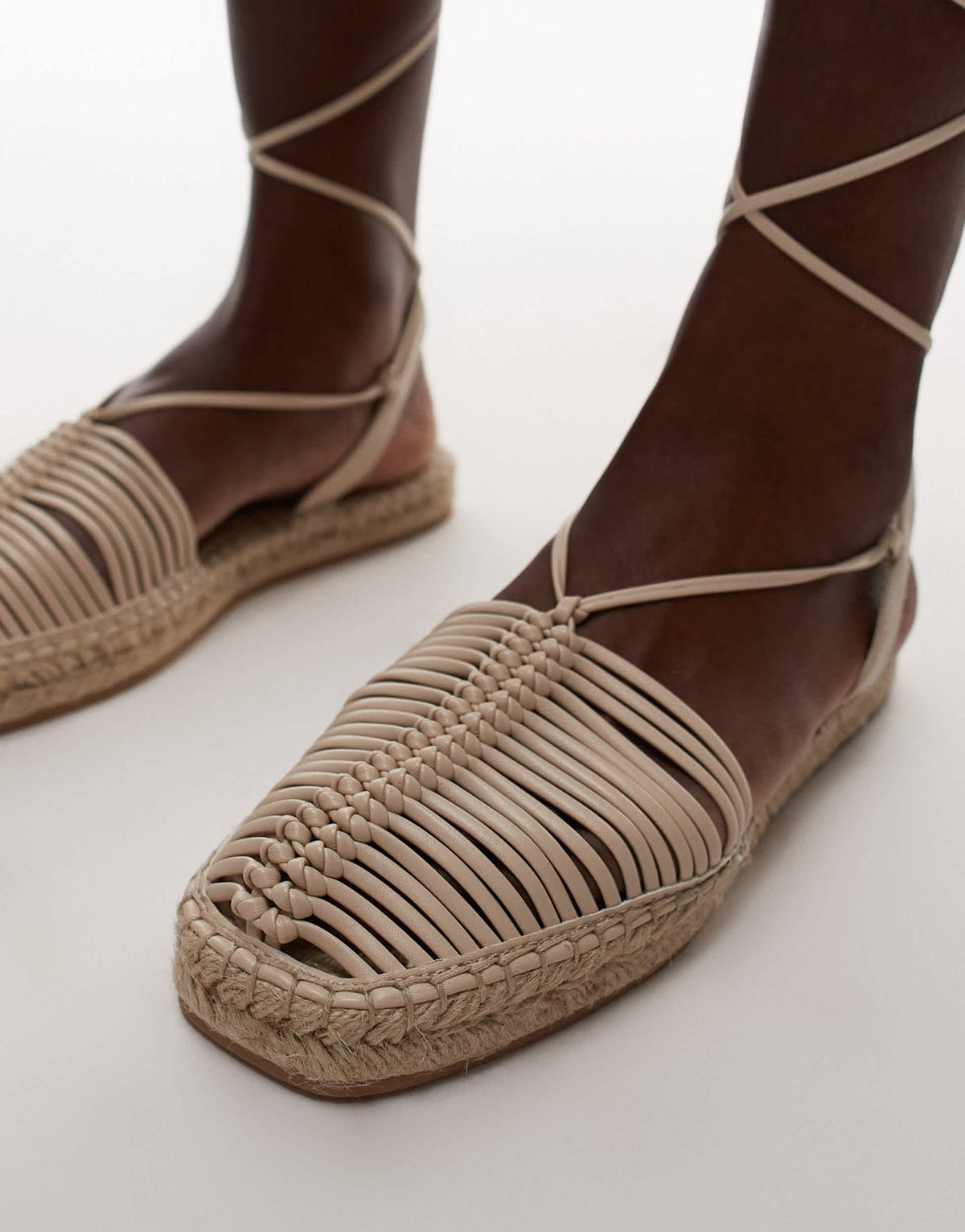 Topshop Helayna weave espadrille in off white - ASOS Sample Sale